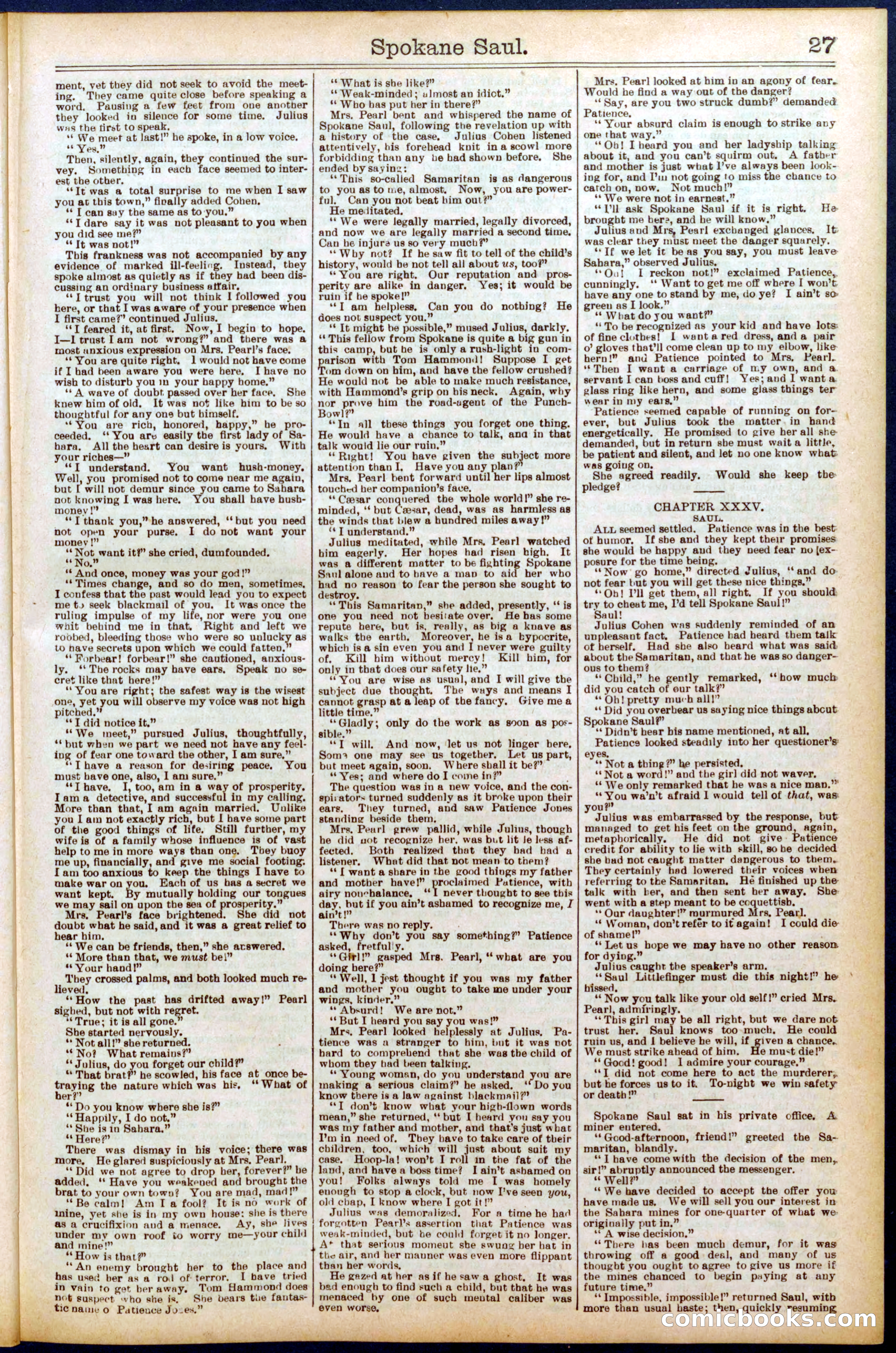 Beadle's New York Dime Library No. 703 — page 27 of 32