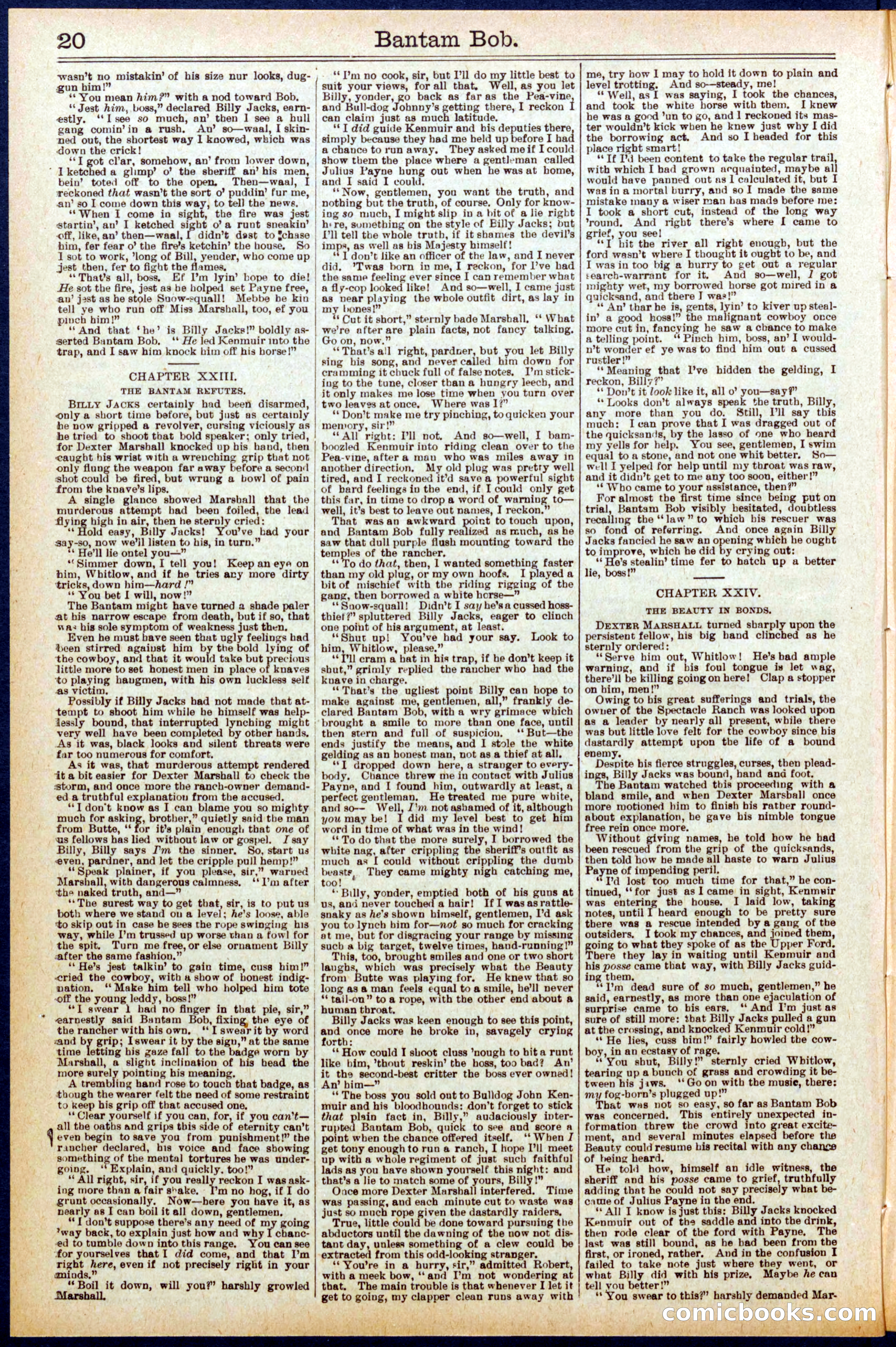 Beadle's Dime Library No. 705: Bantam Bob — page 20 of 32