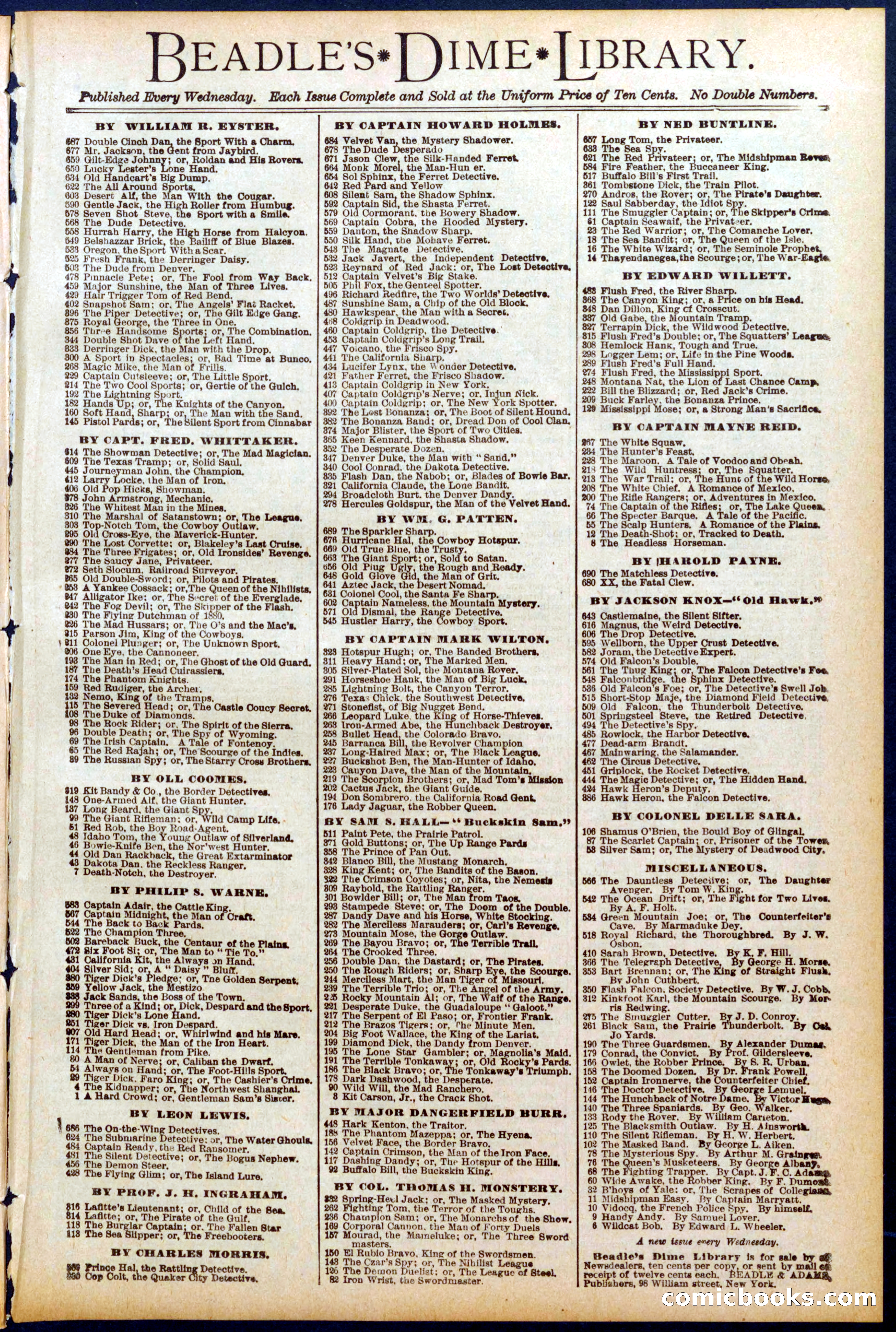 Beadle's New York Dime Library No. 706 — page 31 of 32