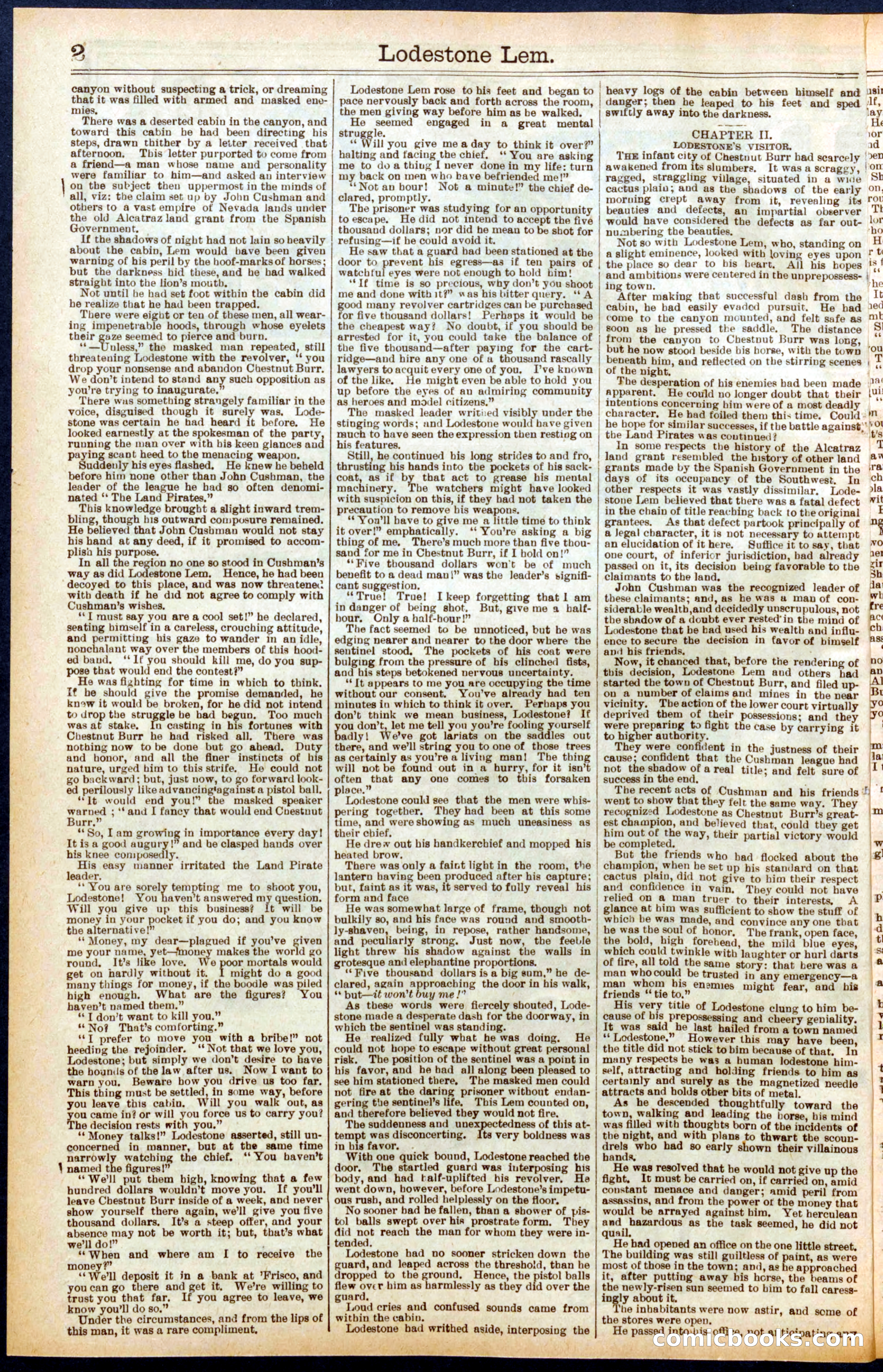 Beadle's Dime Library No. 709 — page 2 of 32