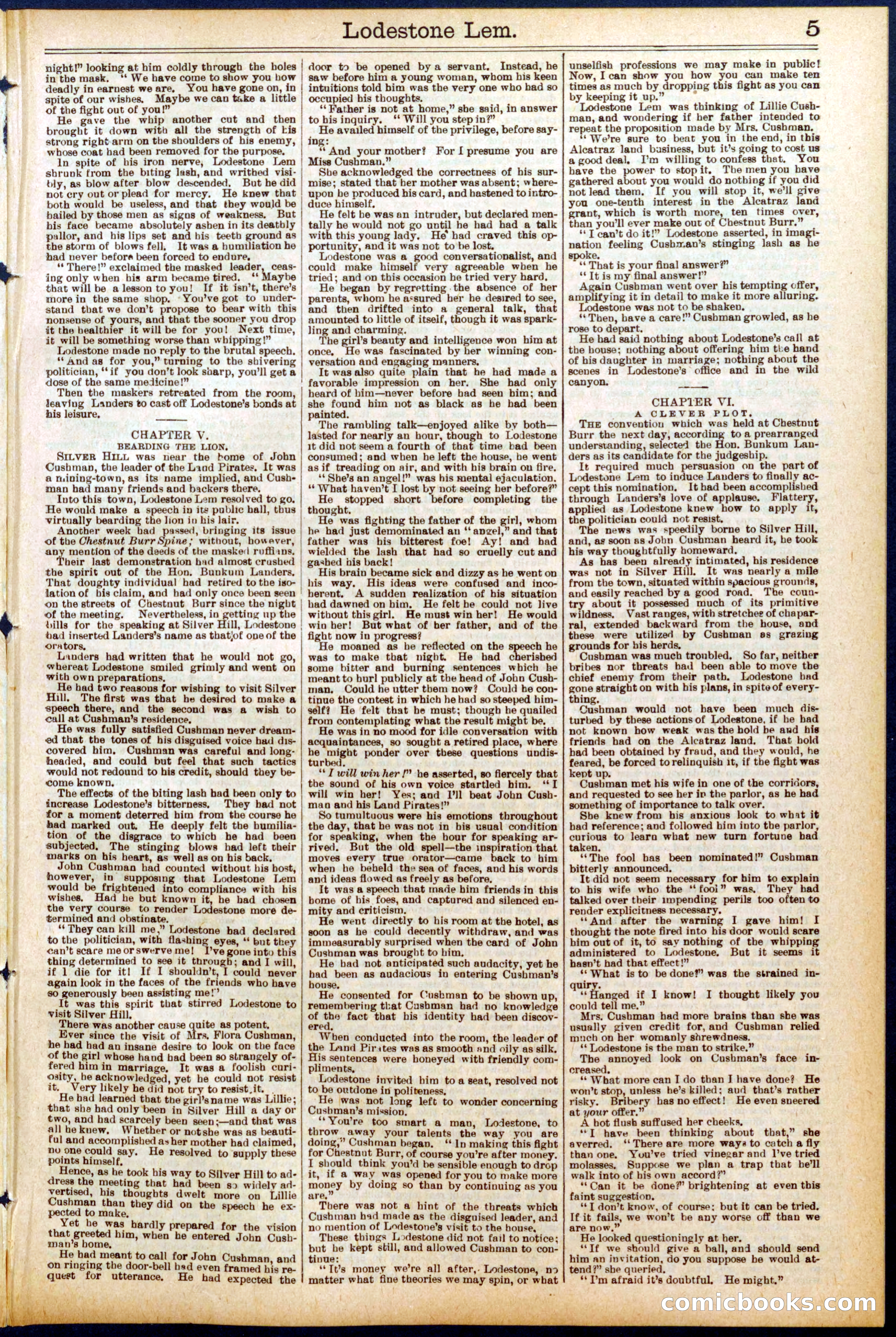 Beadle's Dime Library No. 709 — page 5 of 32