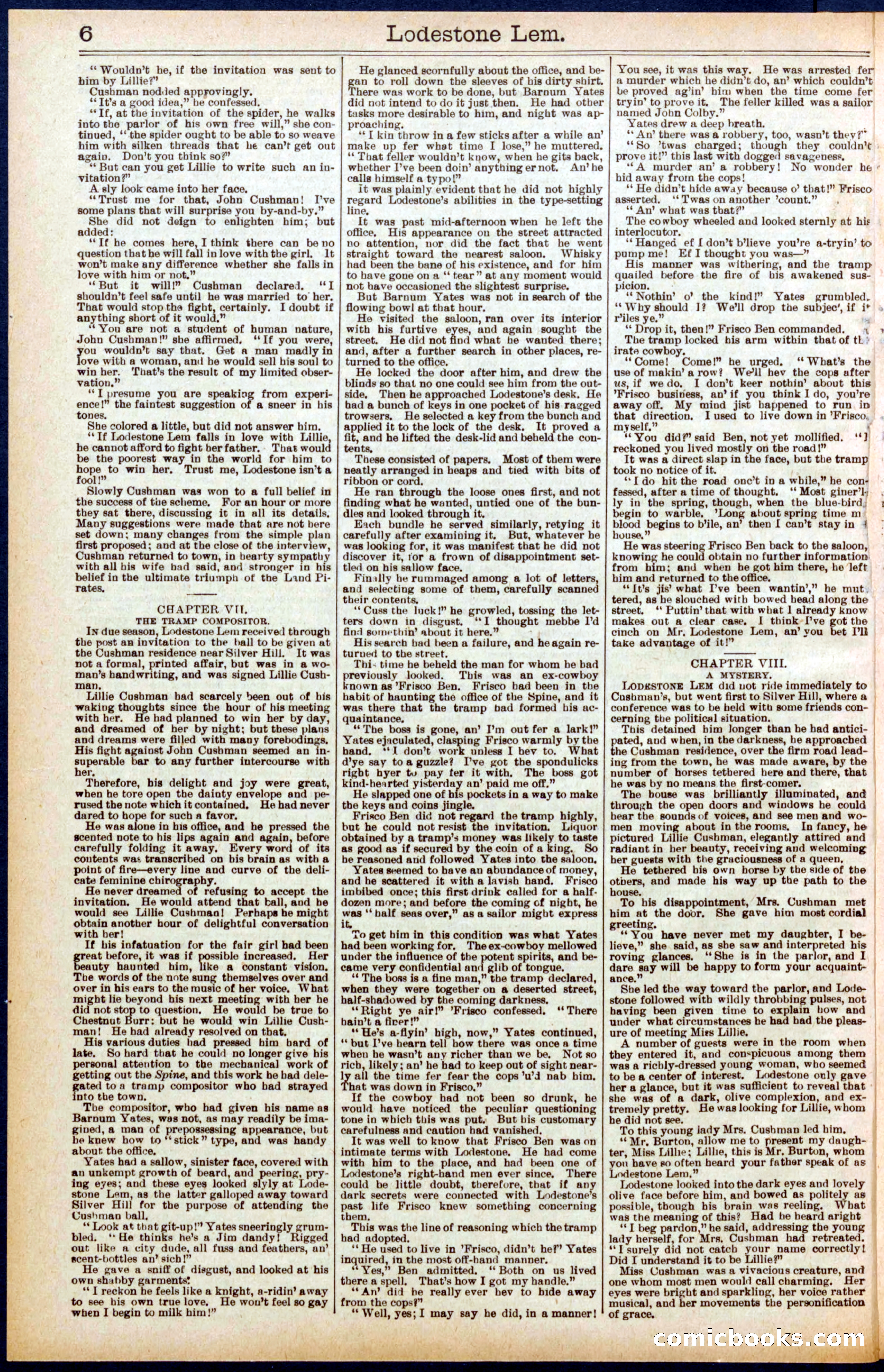 Beadle's Dime Library No. 709 — page 6 of 32