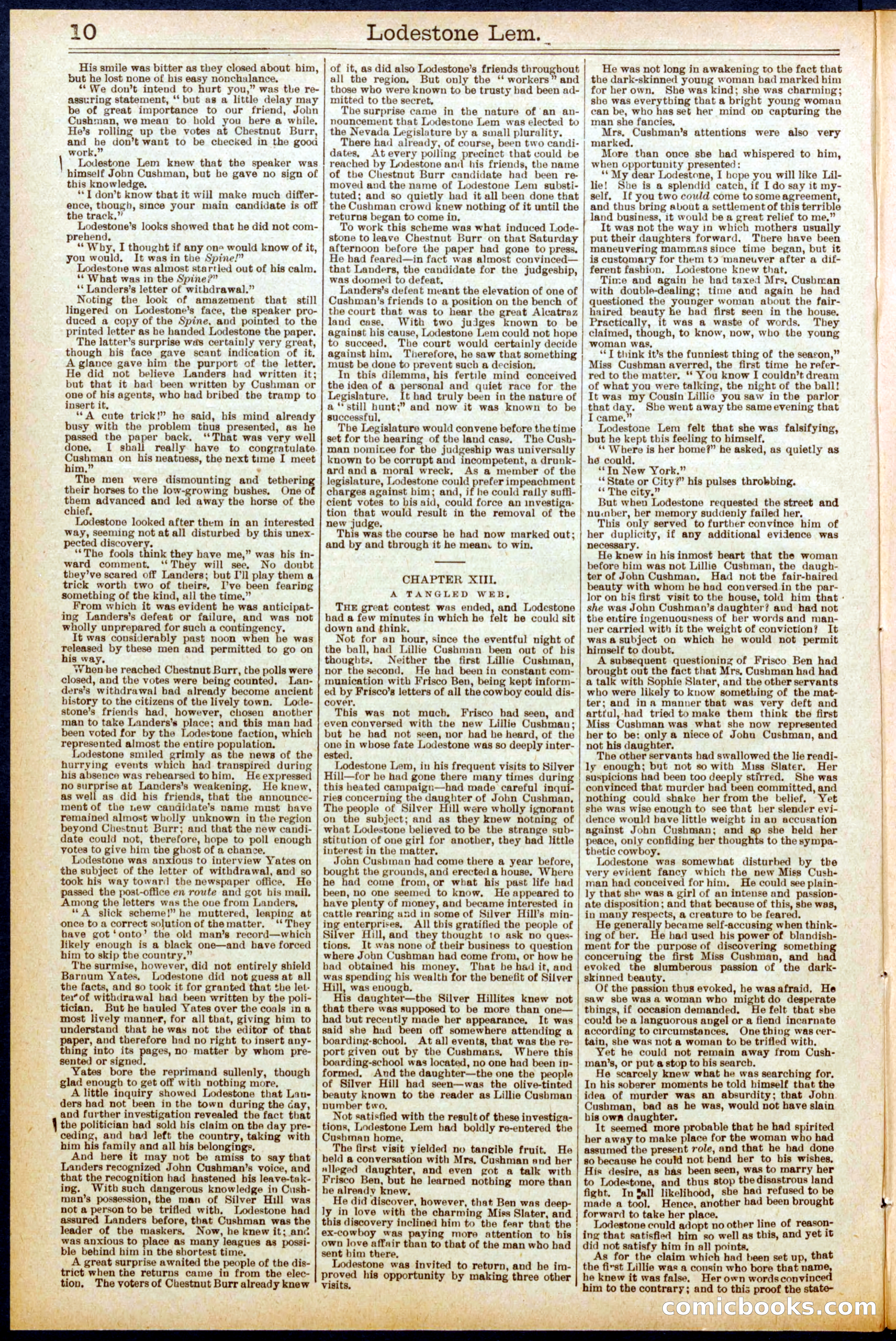 Beadle's Dime Library No. 709 — page 10 of 32