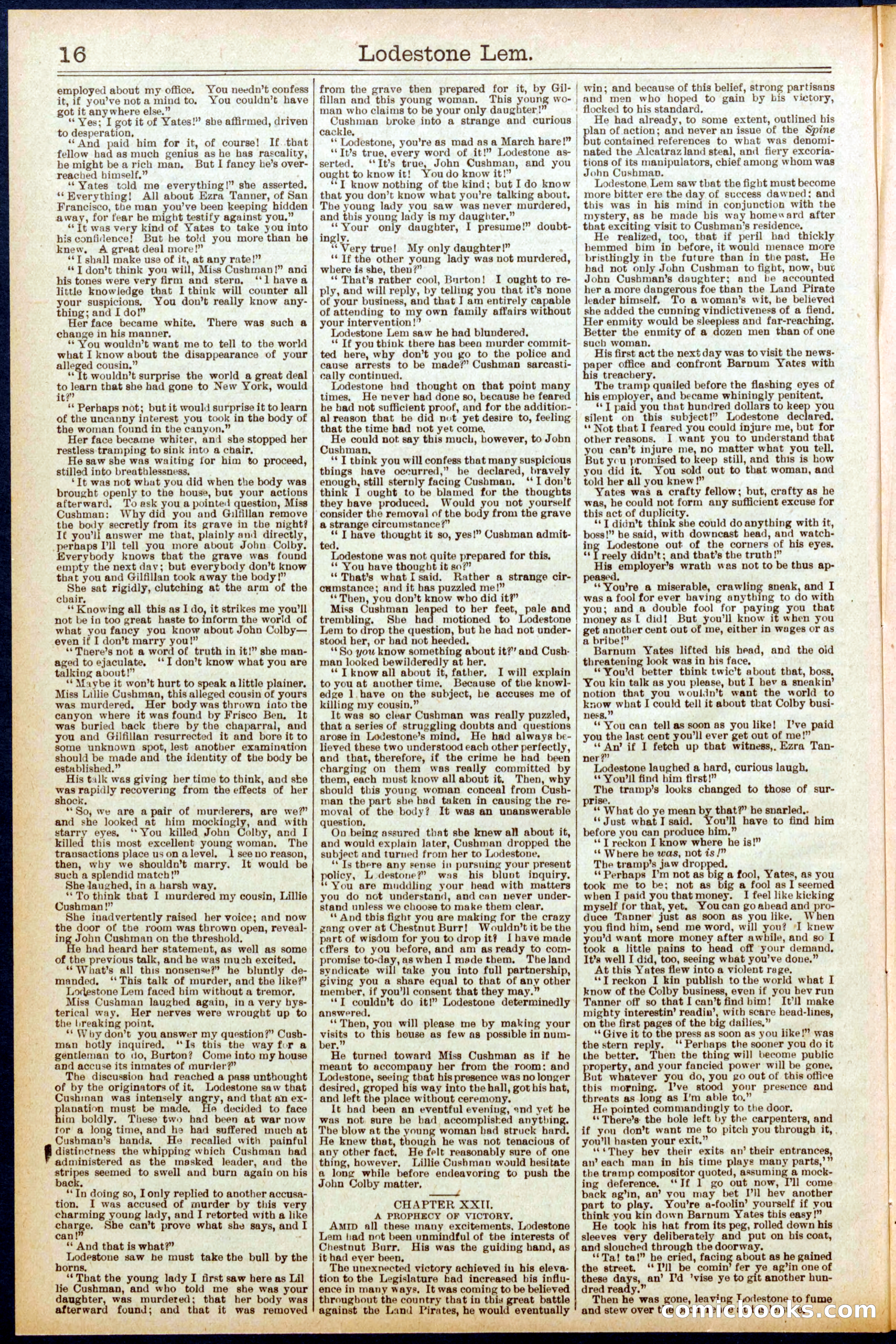 Beadle's Dime Library No. 709 — page 16 of 32
