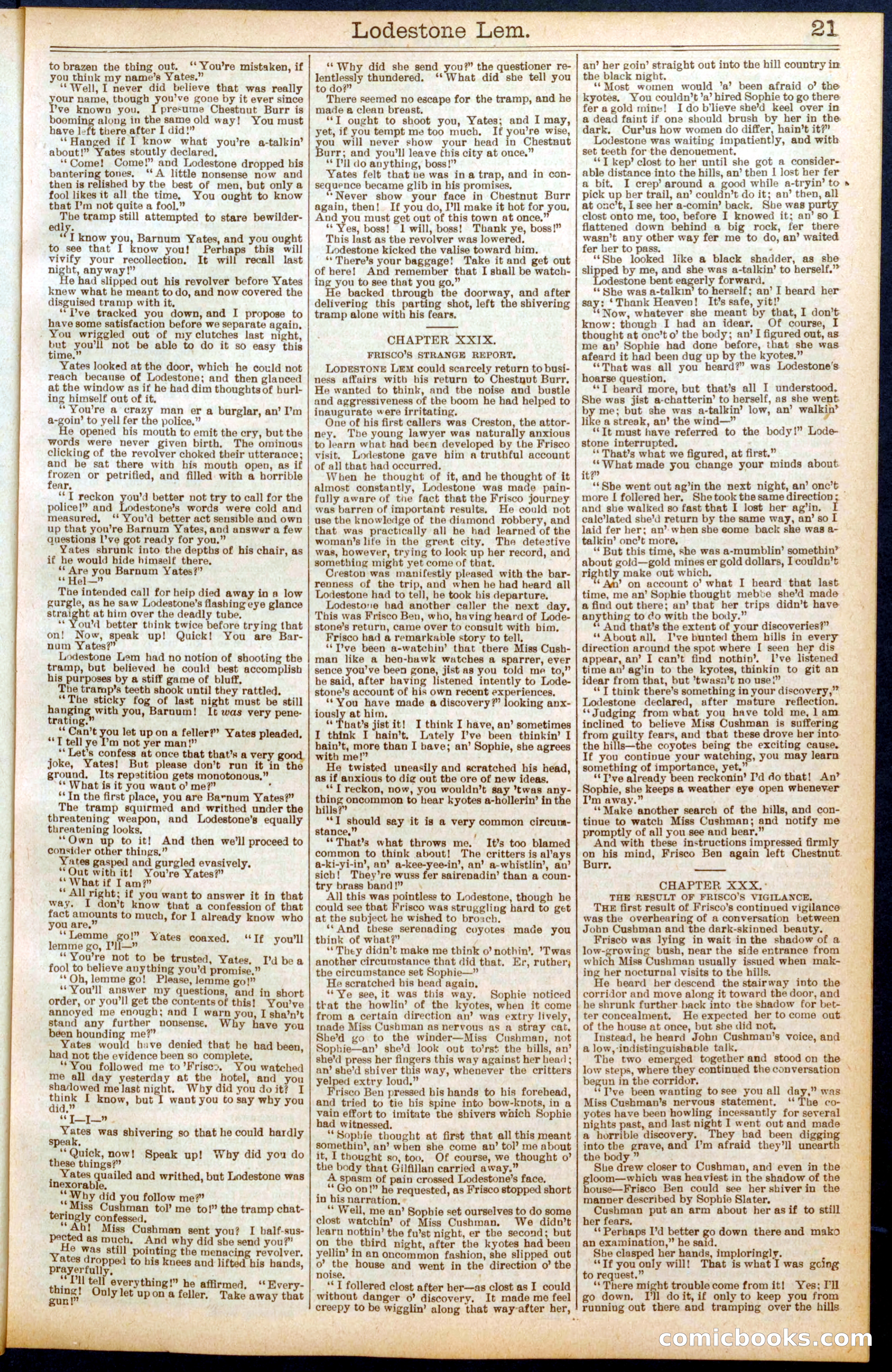 Beadle's Dime Library No. 709 — page 21 of 32