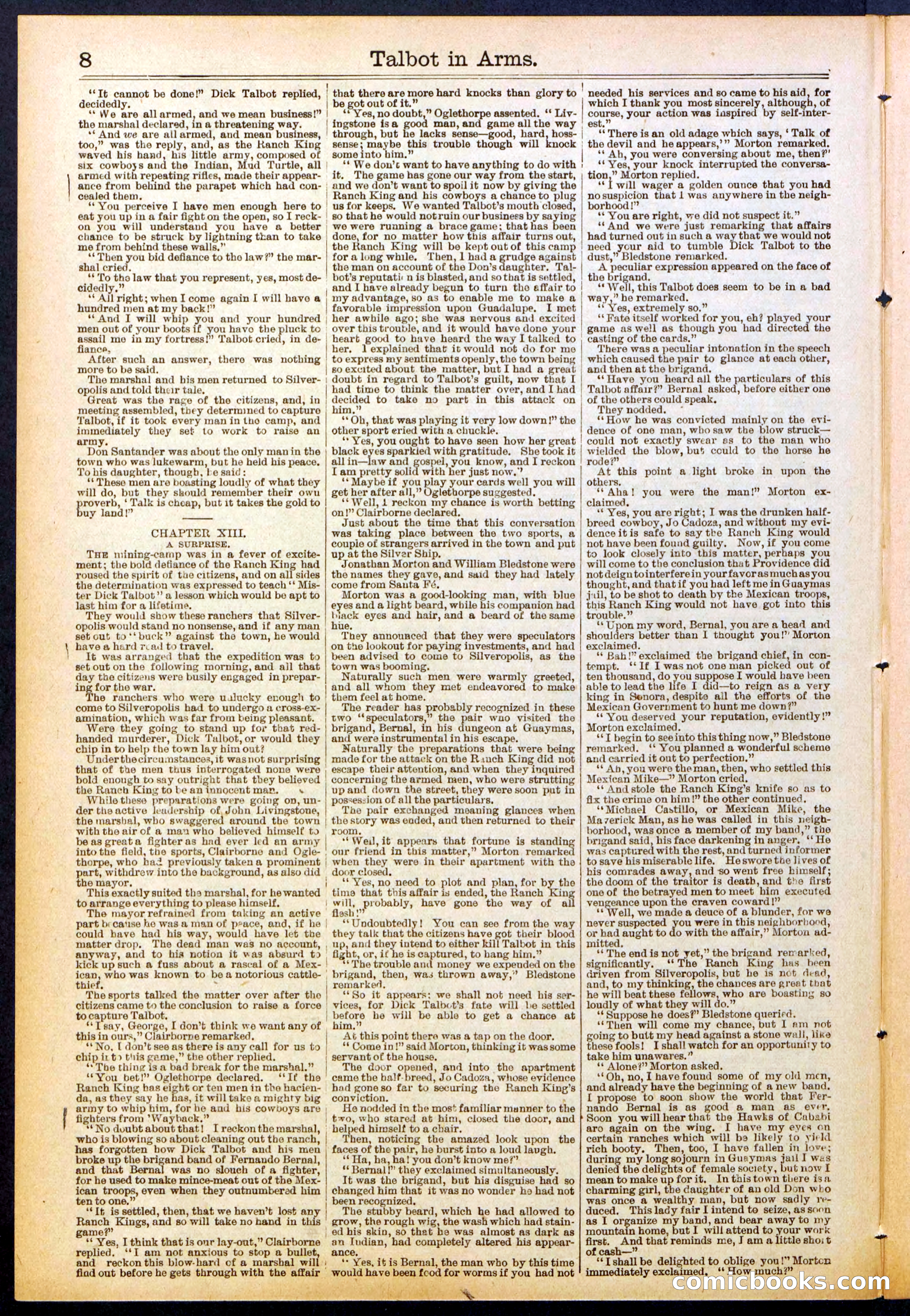 Beadle's New York Dime Library No. 741 — page 8 of 32