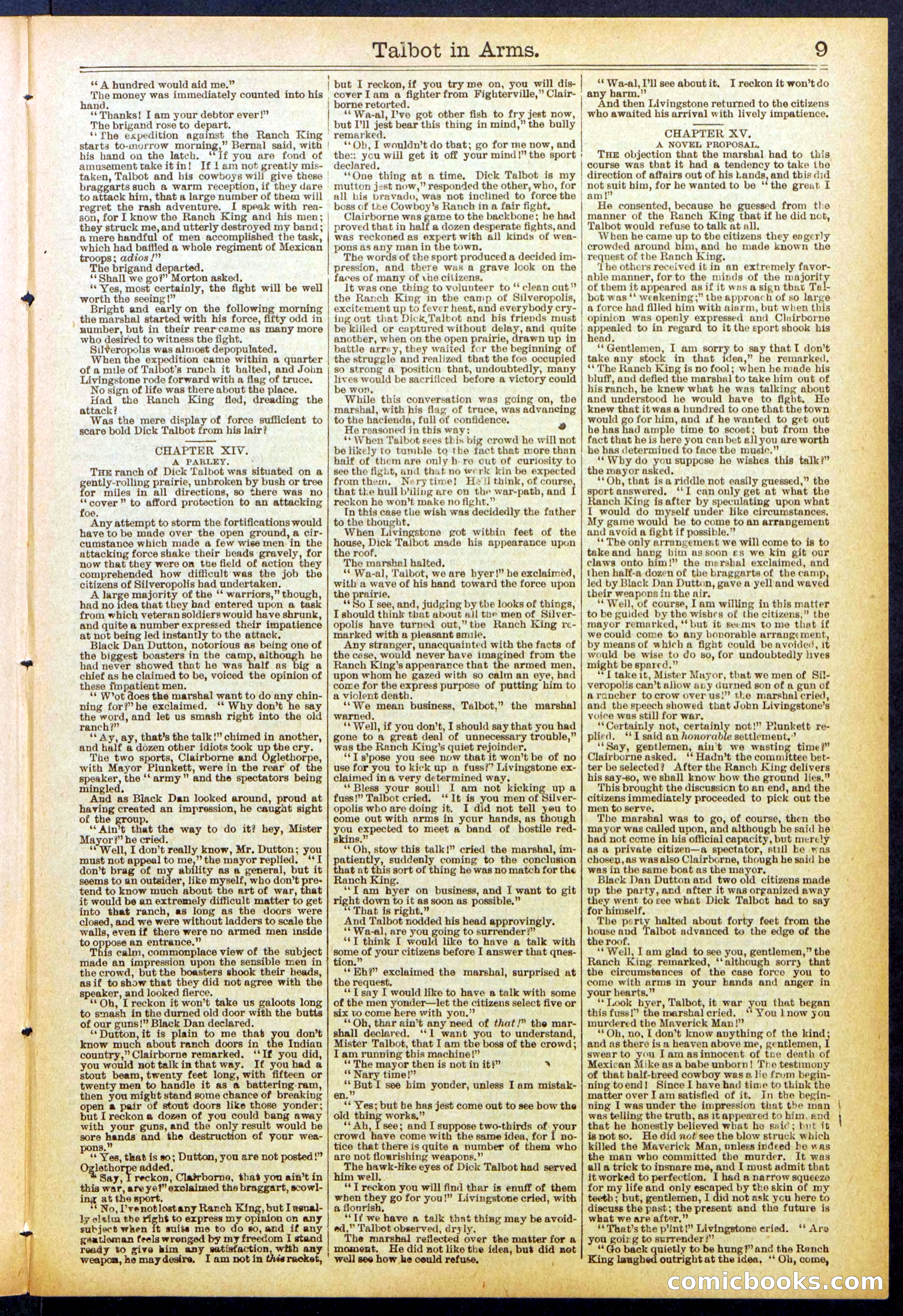 Beadle's New York Dime Library No. 741 — page 9 of 32