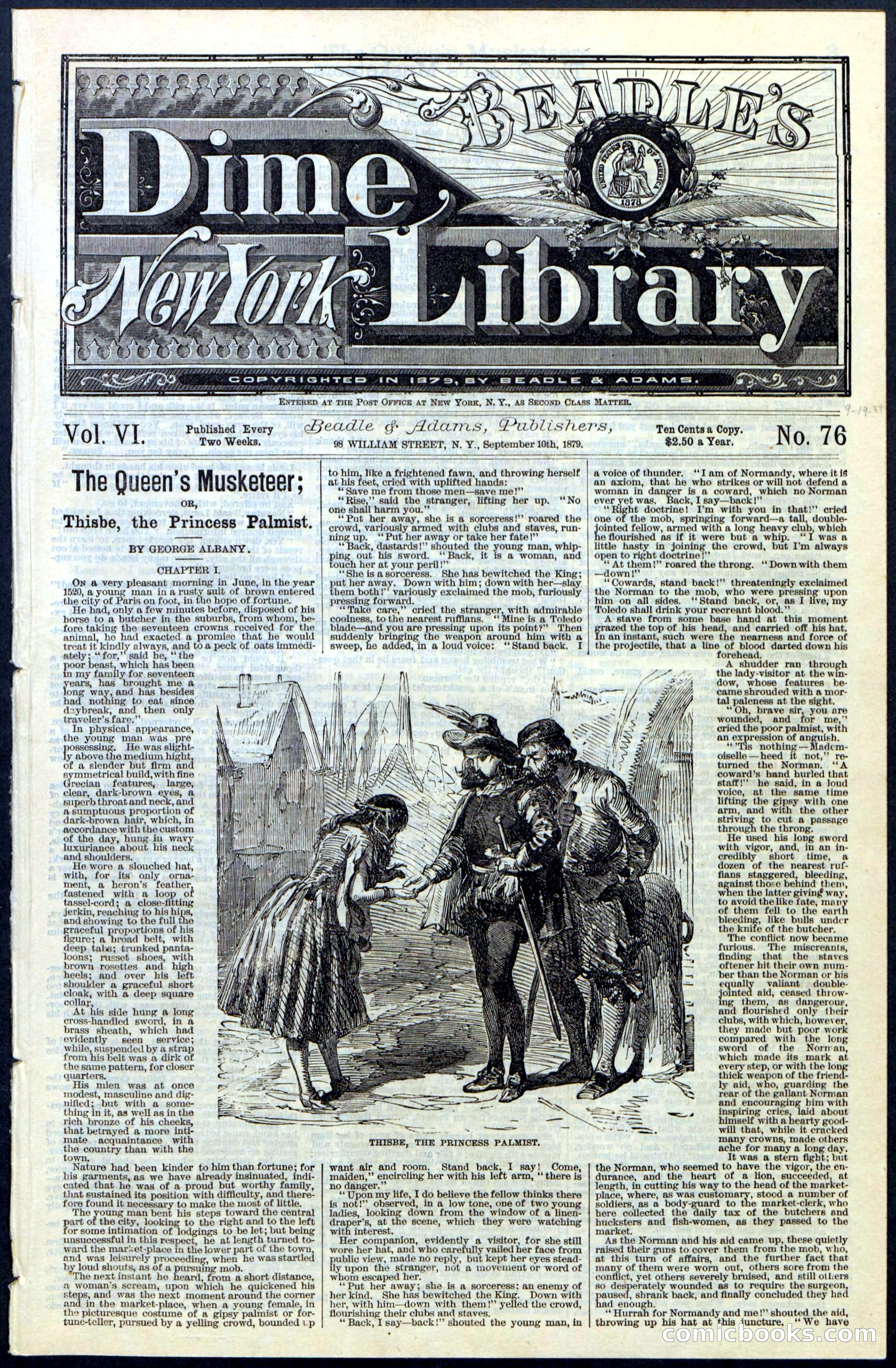 Beadle's New York Dime Library, No. 76 — page 1 of 32