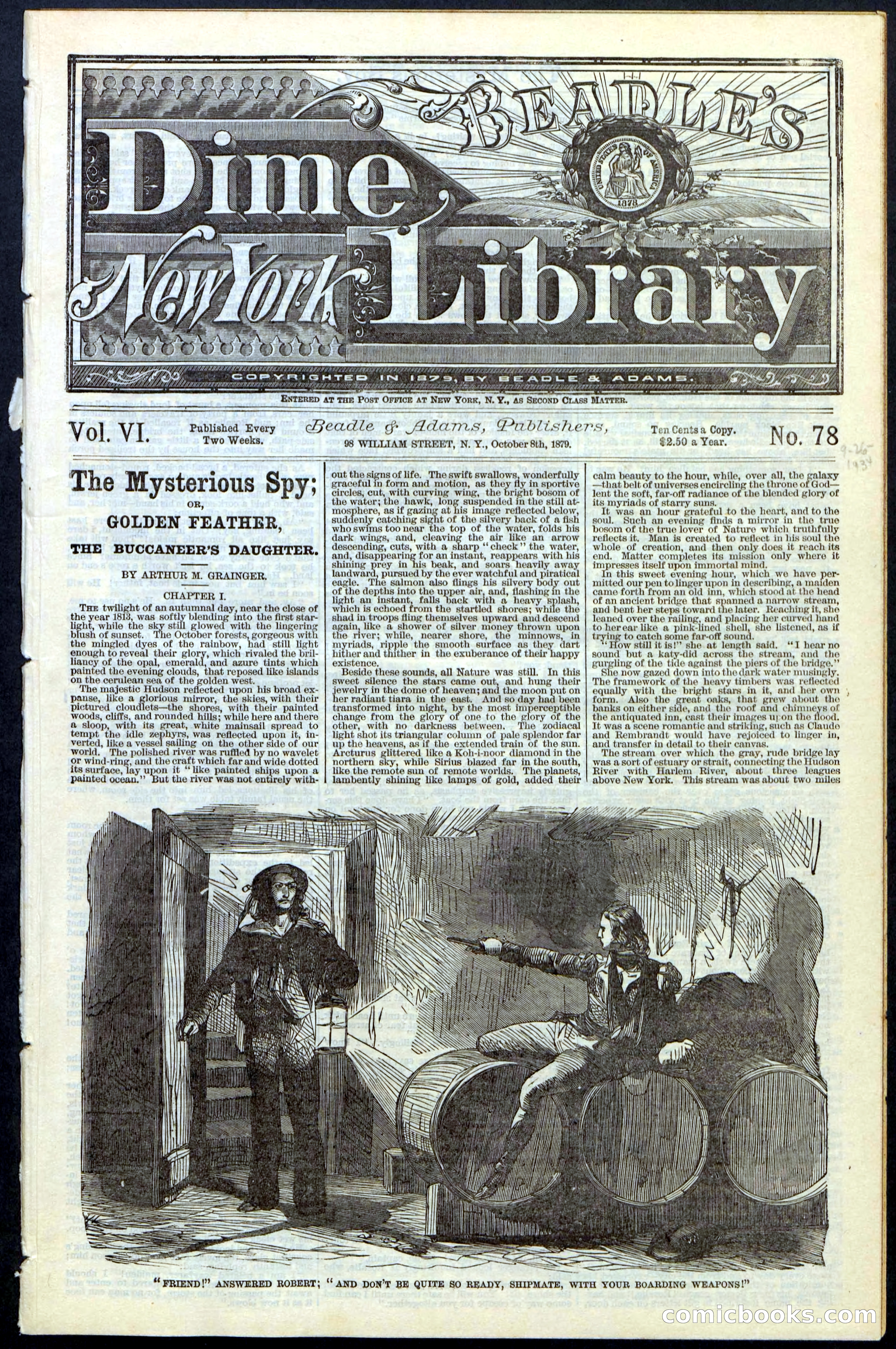 Beadle's New York Dime Library No. 78 — page 1 of 32
