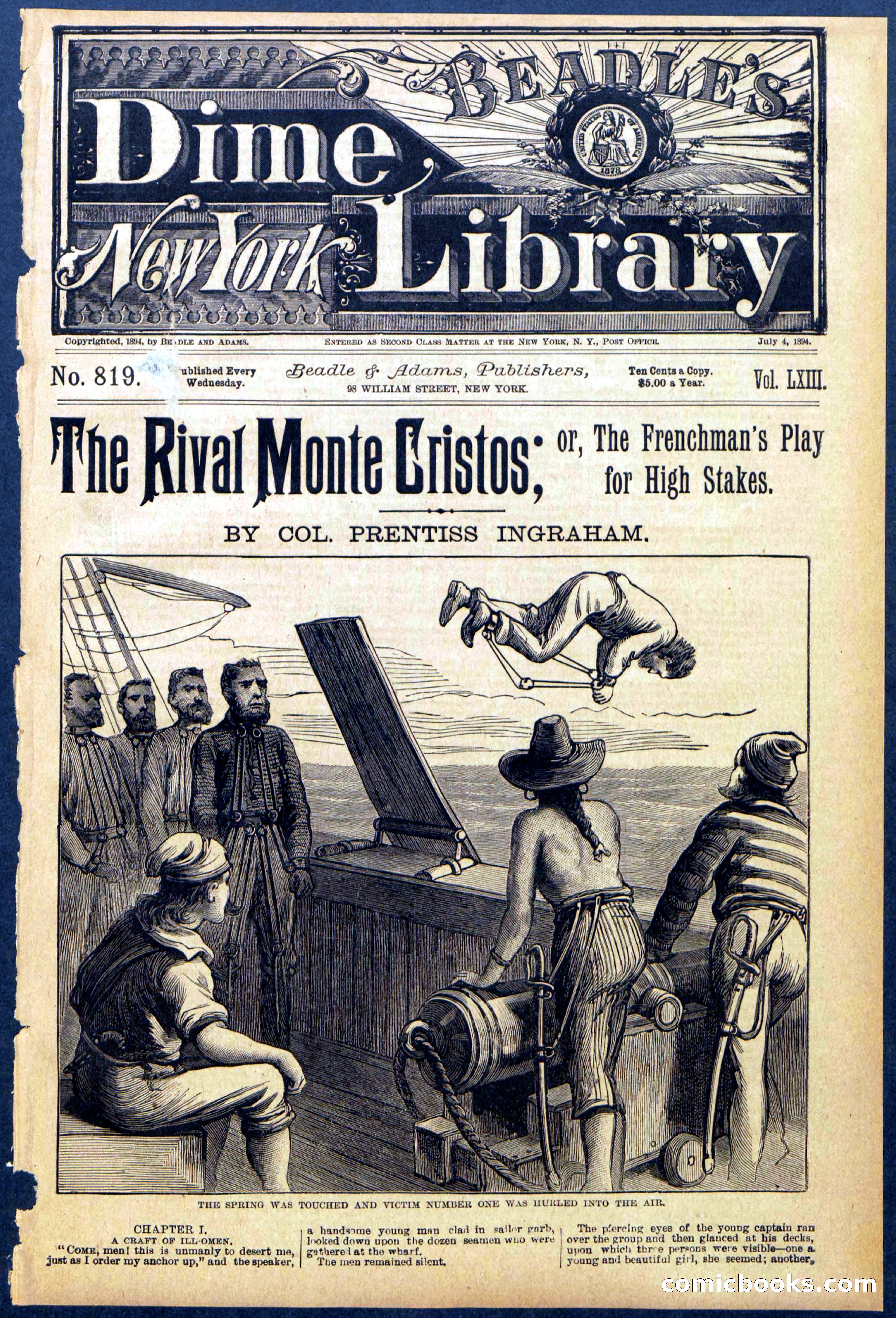Beadle's Dime Library No. 819 — page 1 of 32