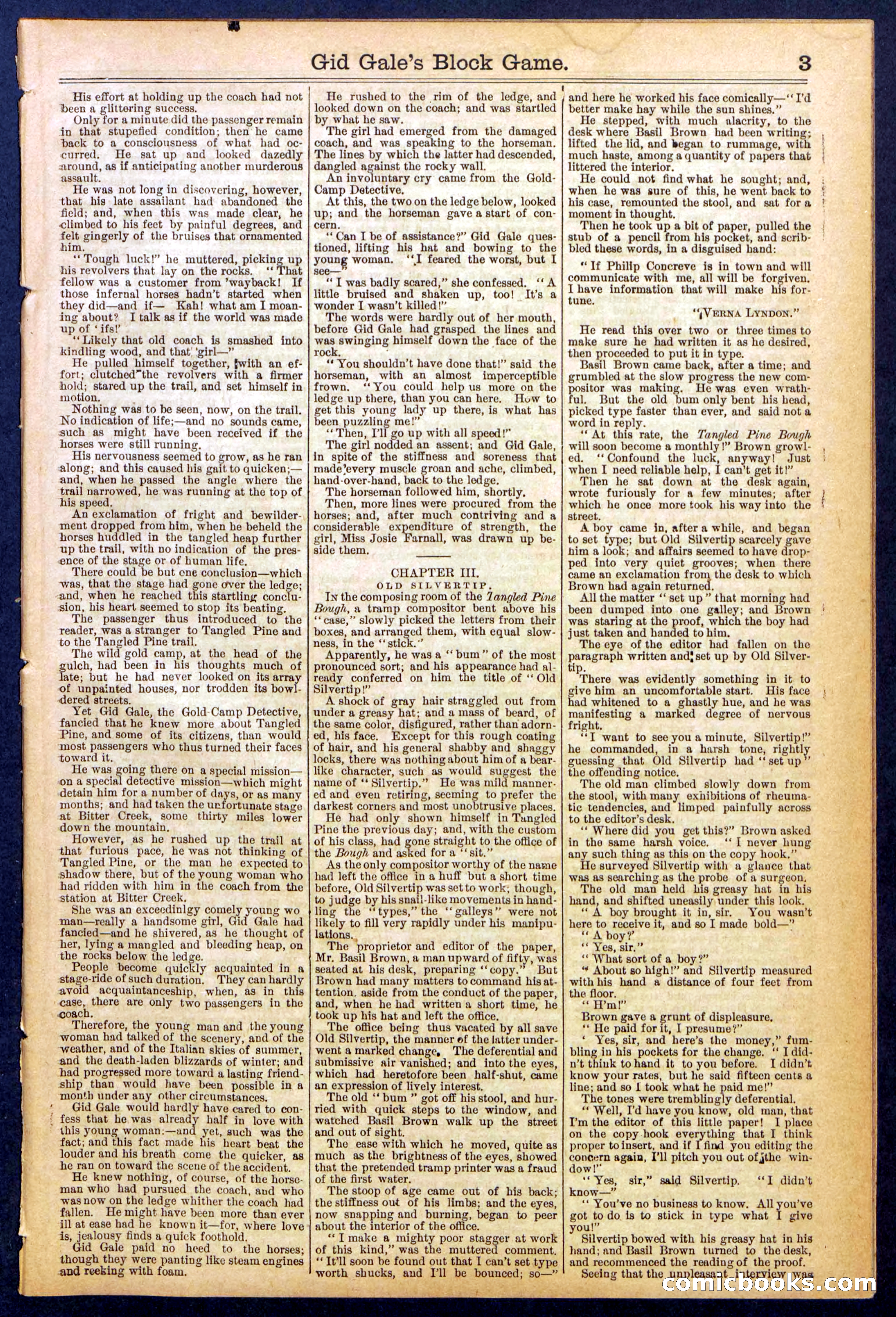 Beadle's New York Dime Library No. 832 — page 3 of 32