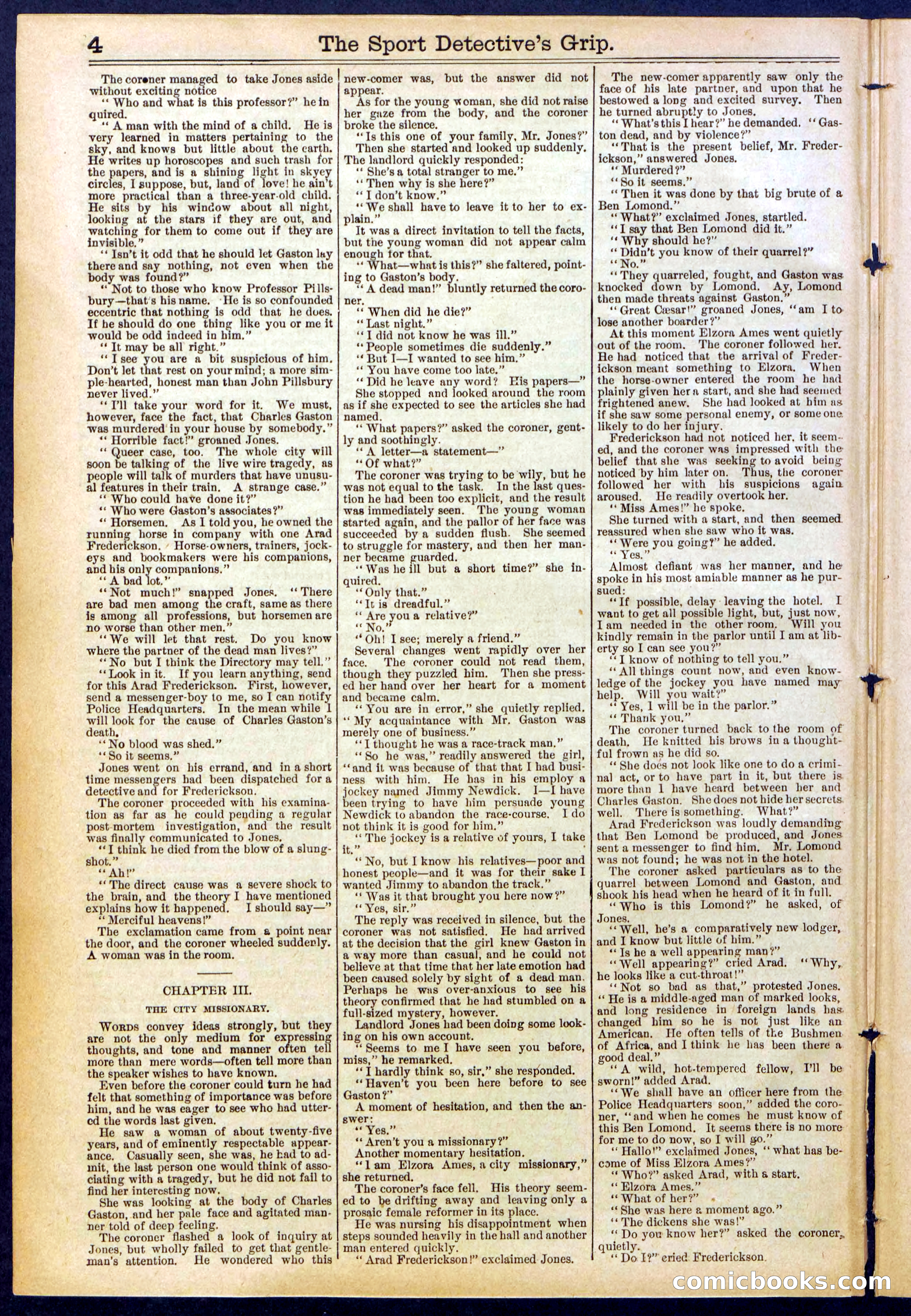 Beadle's New York Dime Library No. 833 — page 4 of 32