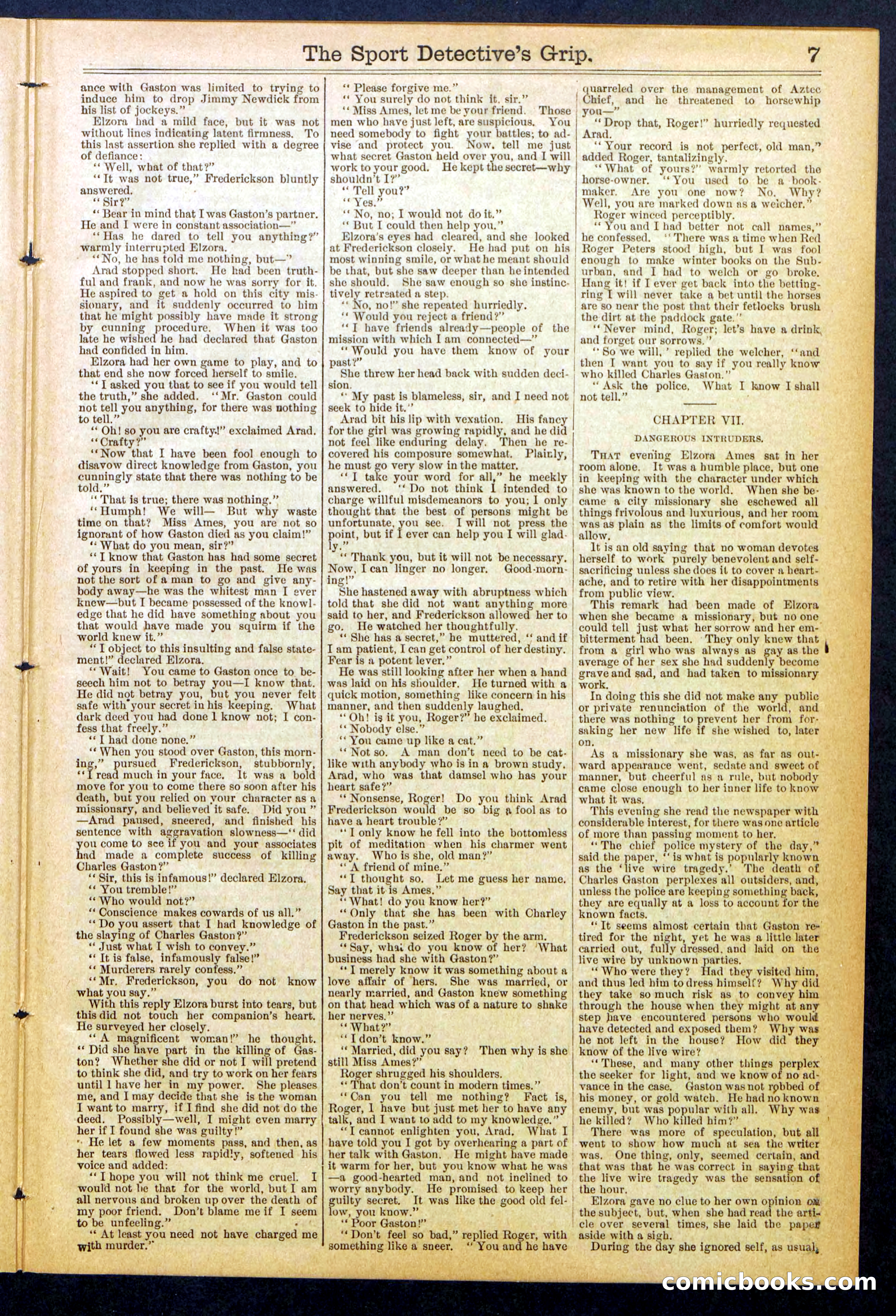 Beadle's New York Dime Library No. 833 — page 7 of 32