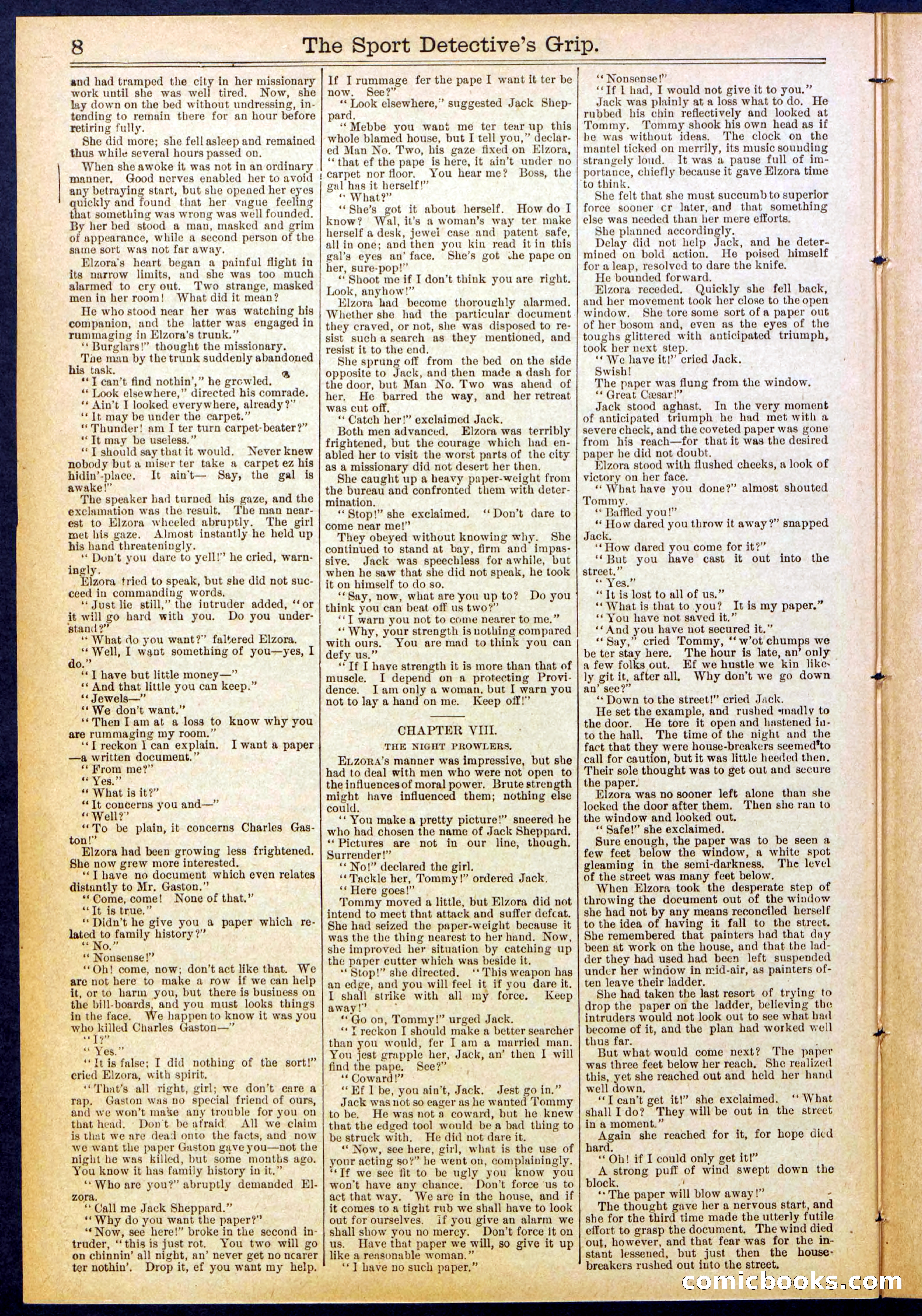 Beadle's New York Dime Library No. 833 — page 8 of 32
