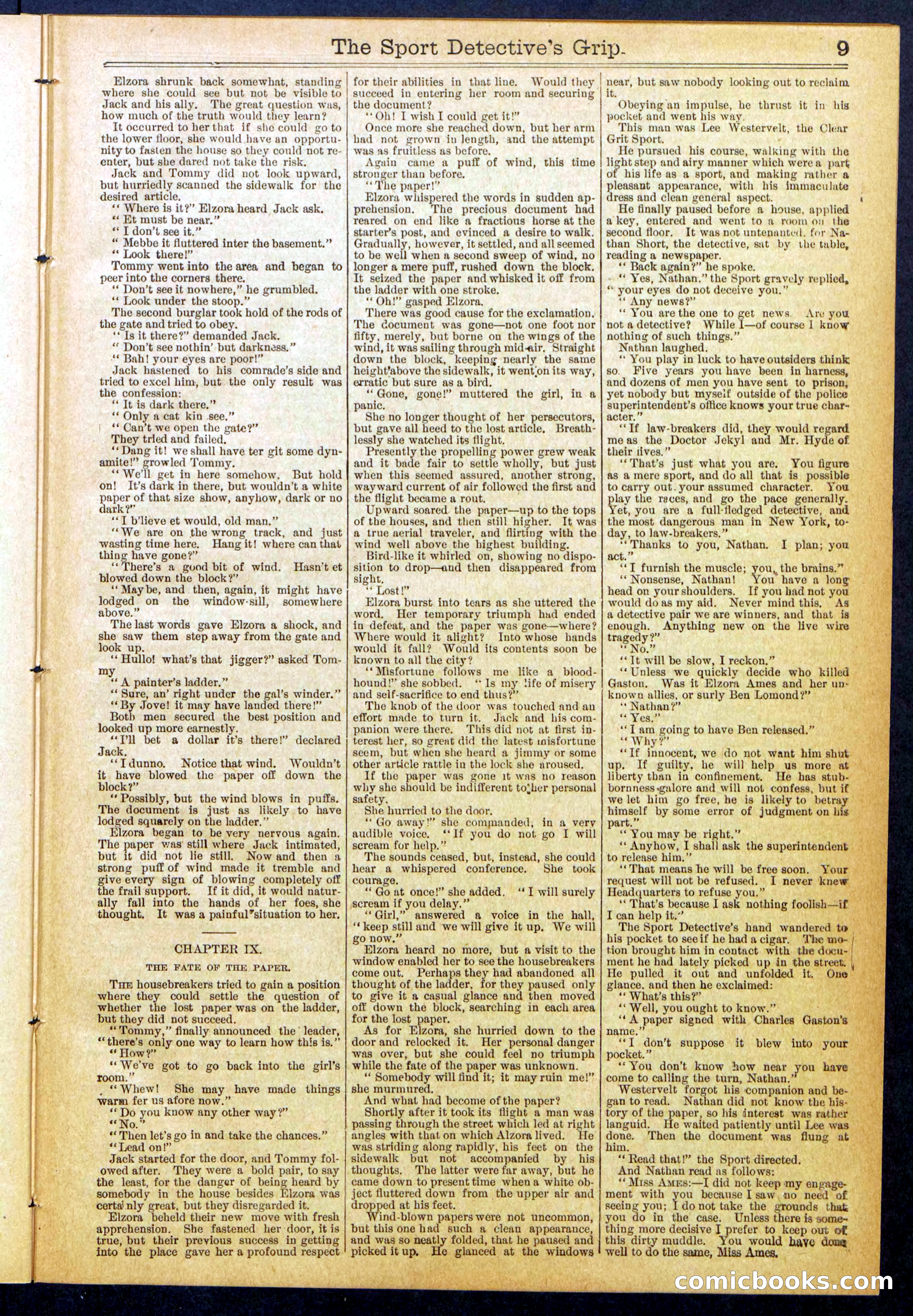 Beadle's New York Dime Library No. 833 — page 9 of 32