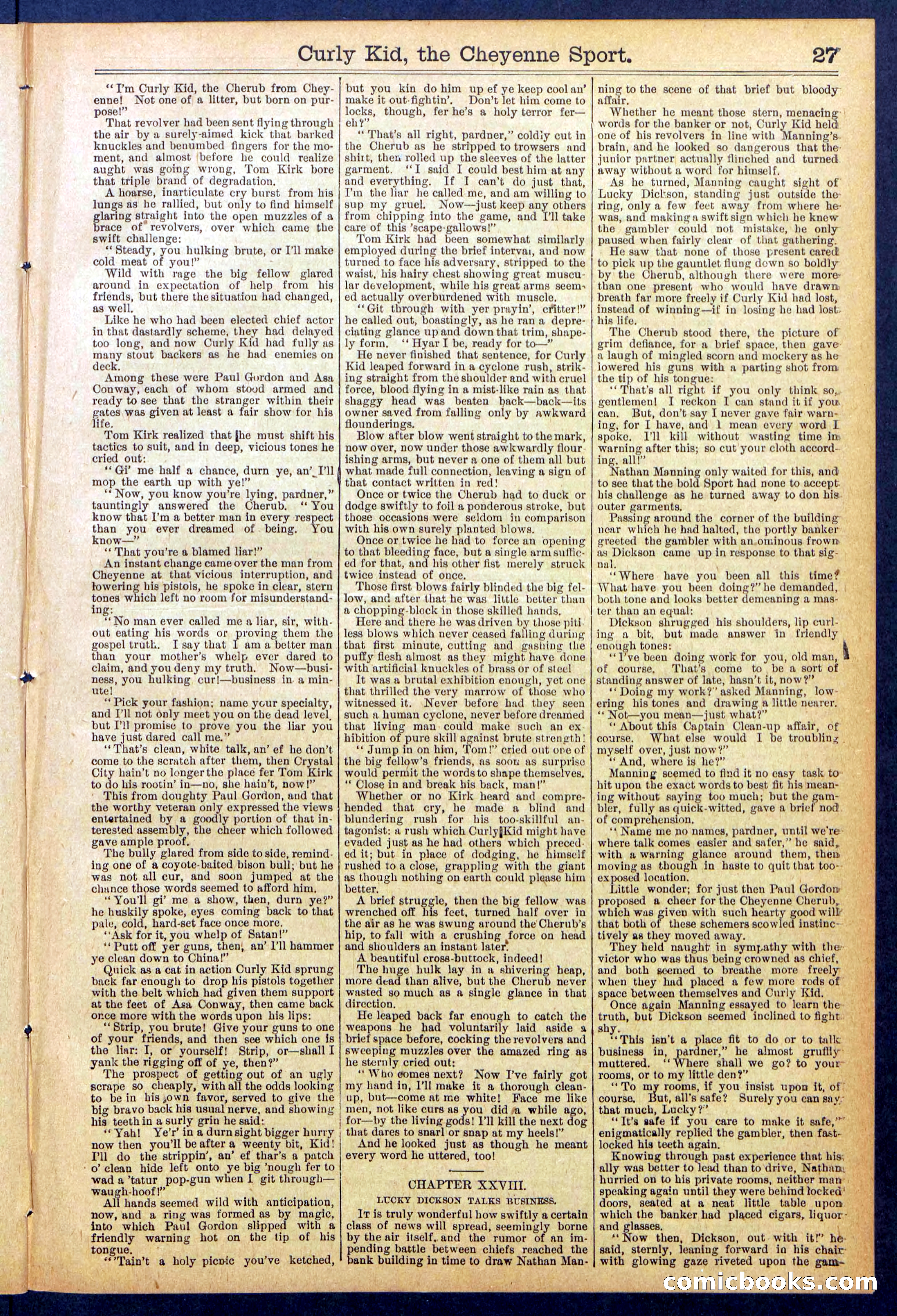 Beadle's New York Dime Library, No. 837 — page 27 of 32