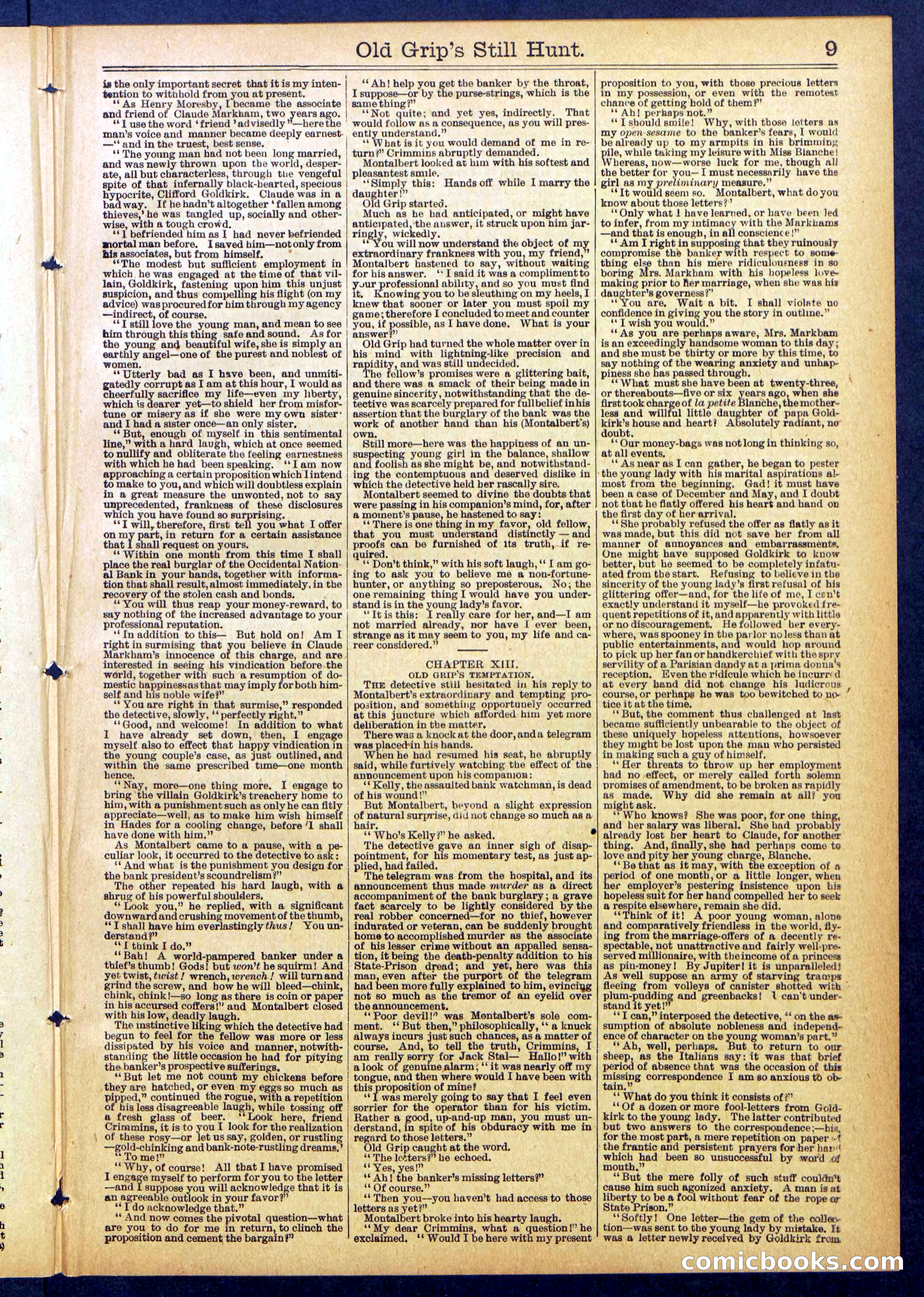 Beadle's New York Dime Library No. 838 — page 9 of 32