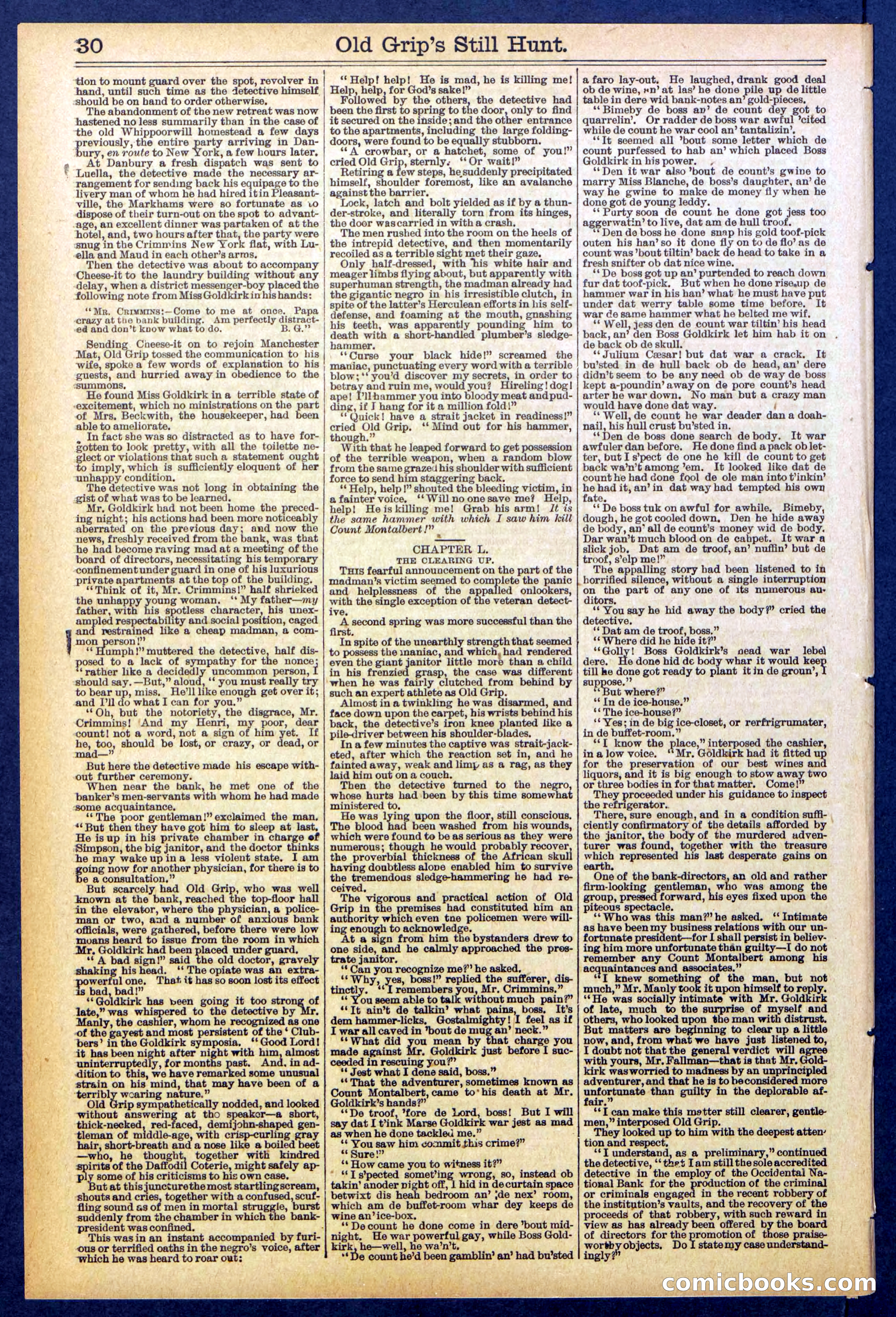 Beadle's New York Dime Library No. 838 — page 30 of 32