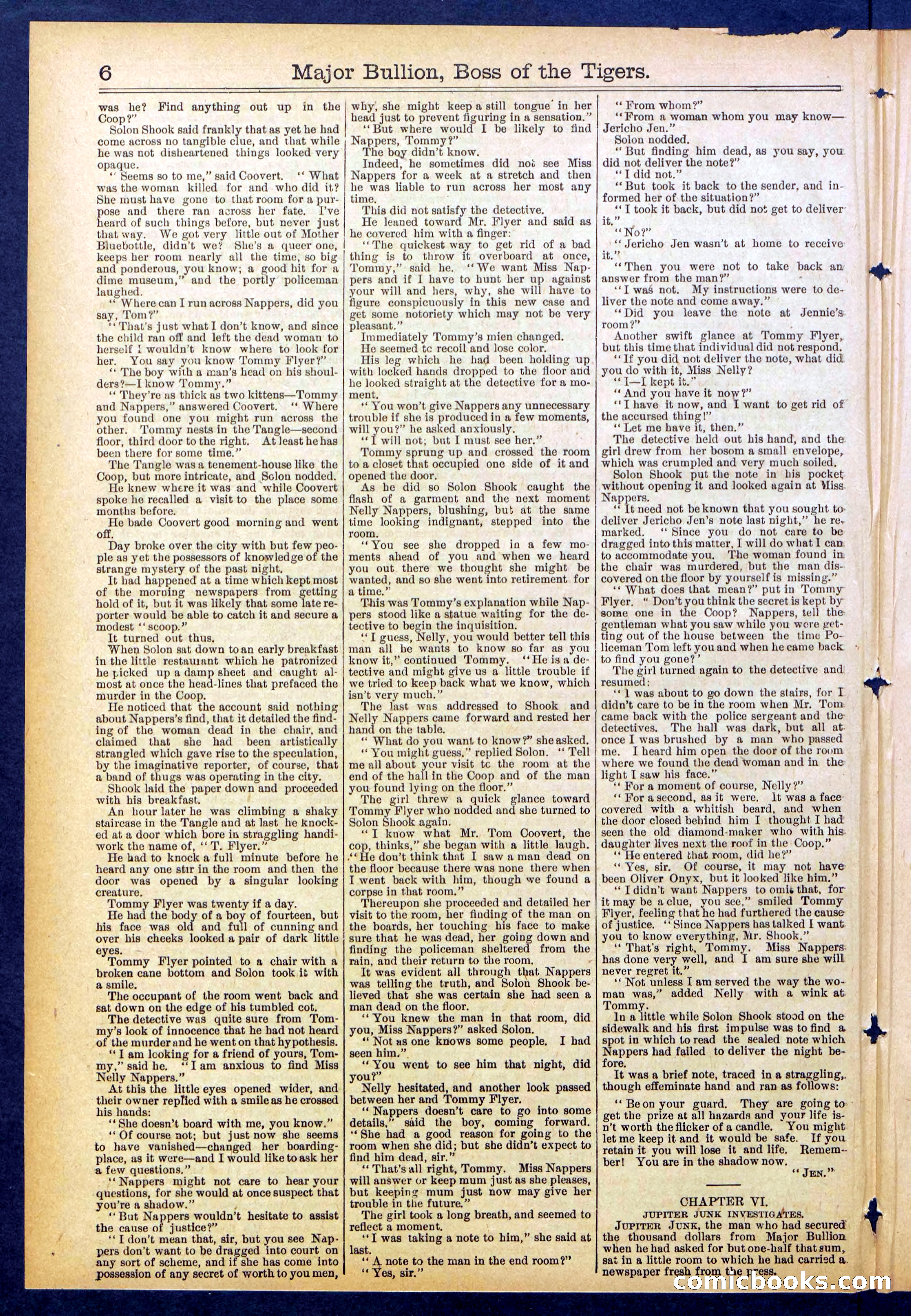 Beadle's Dime Library No. 840: Major Bullion, Boss of the Tigers — page 6 of 32