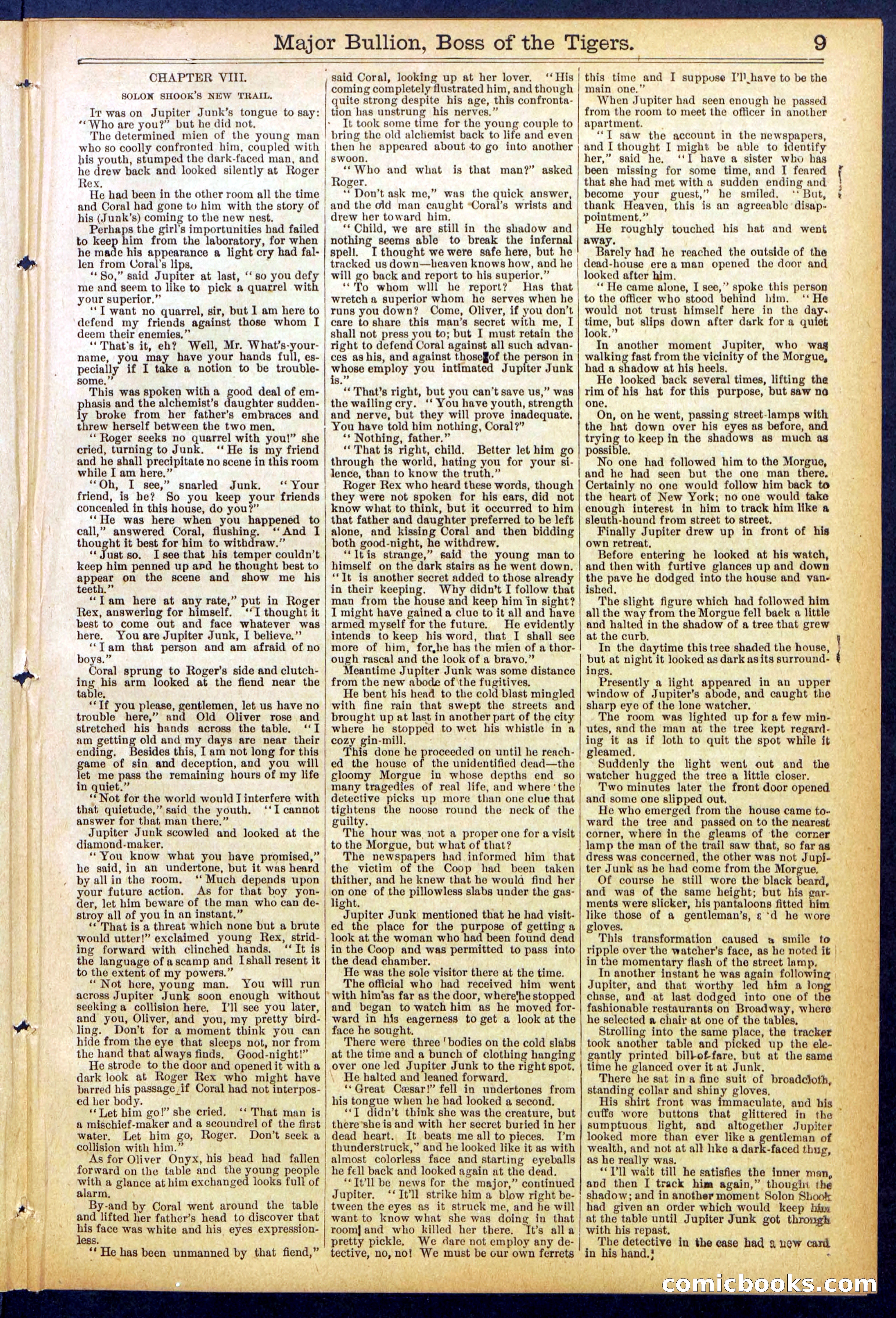 Beadle's Dime Library No. 840: Major Bullion, Boss of the Tigers — page 9 of 32