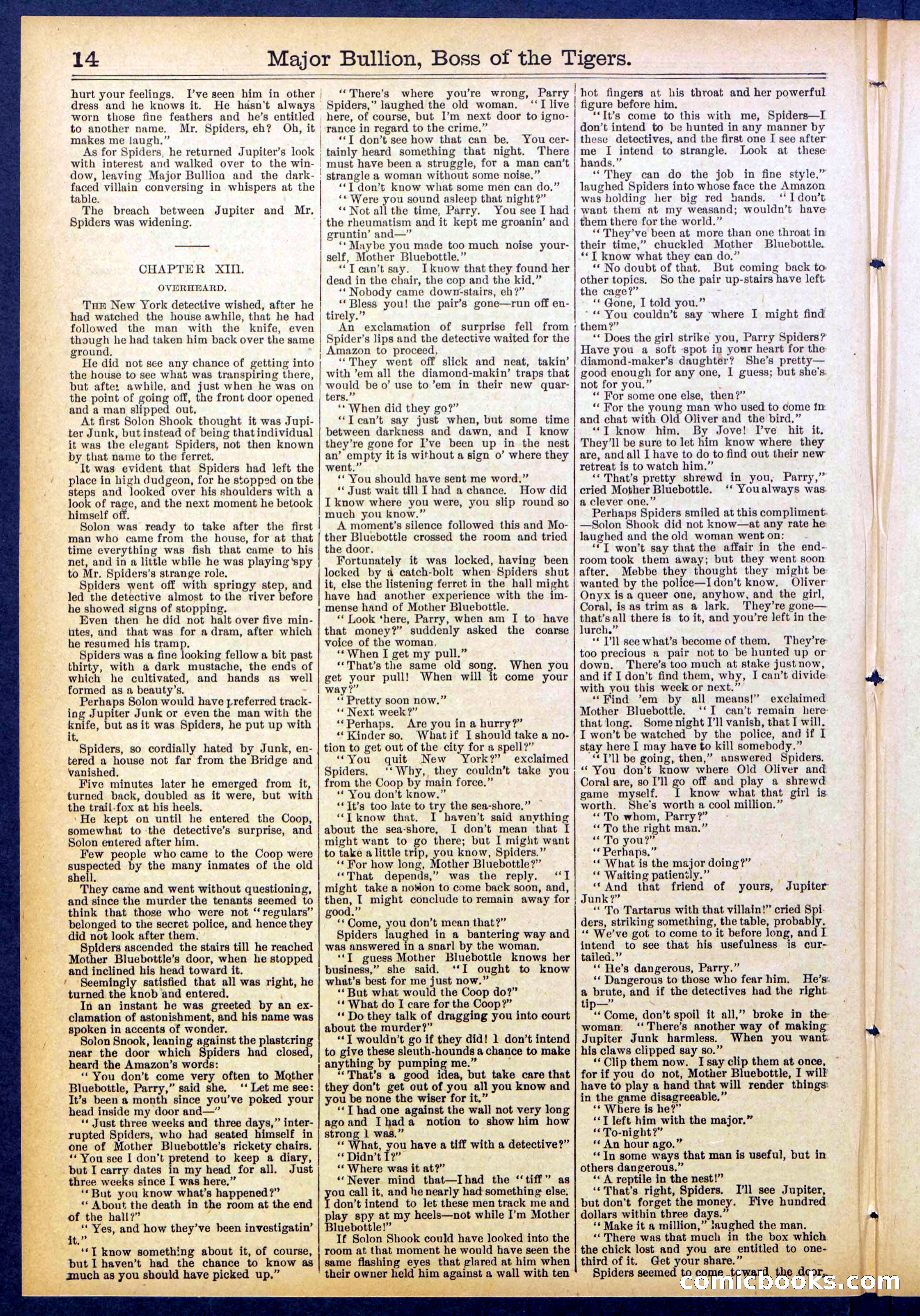 Beadle's Dime Library No. 840: Major Bullion, Boss of the Tigers — page 14 of 32
