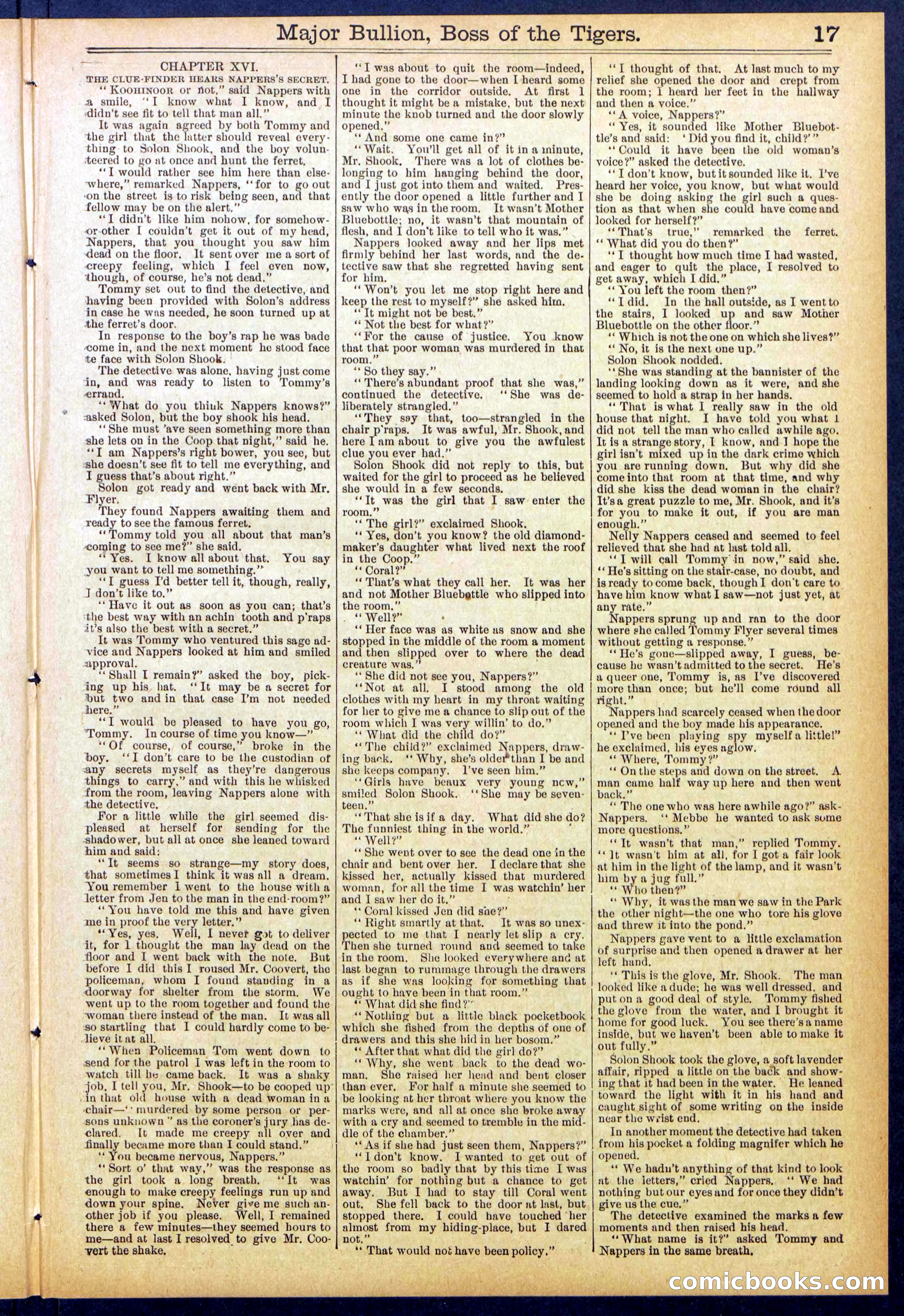 Beadle's Dime Library No. 840: Major Bullion, Boss of the Tigers — page 17 of 32