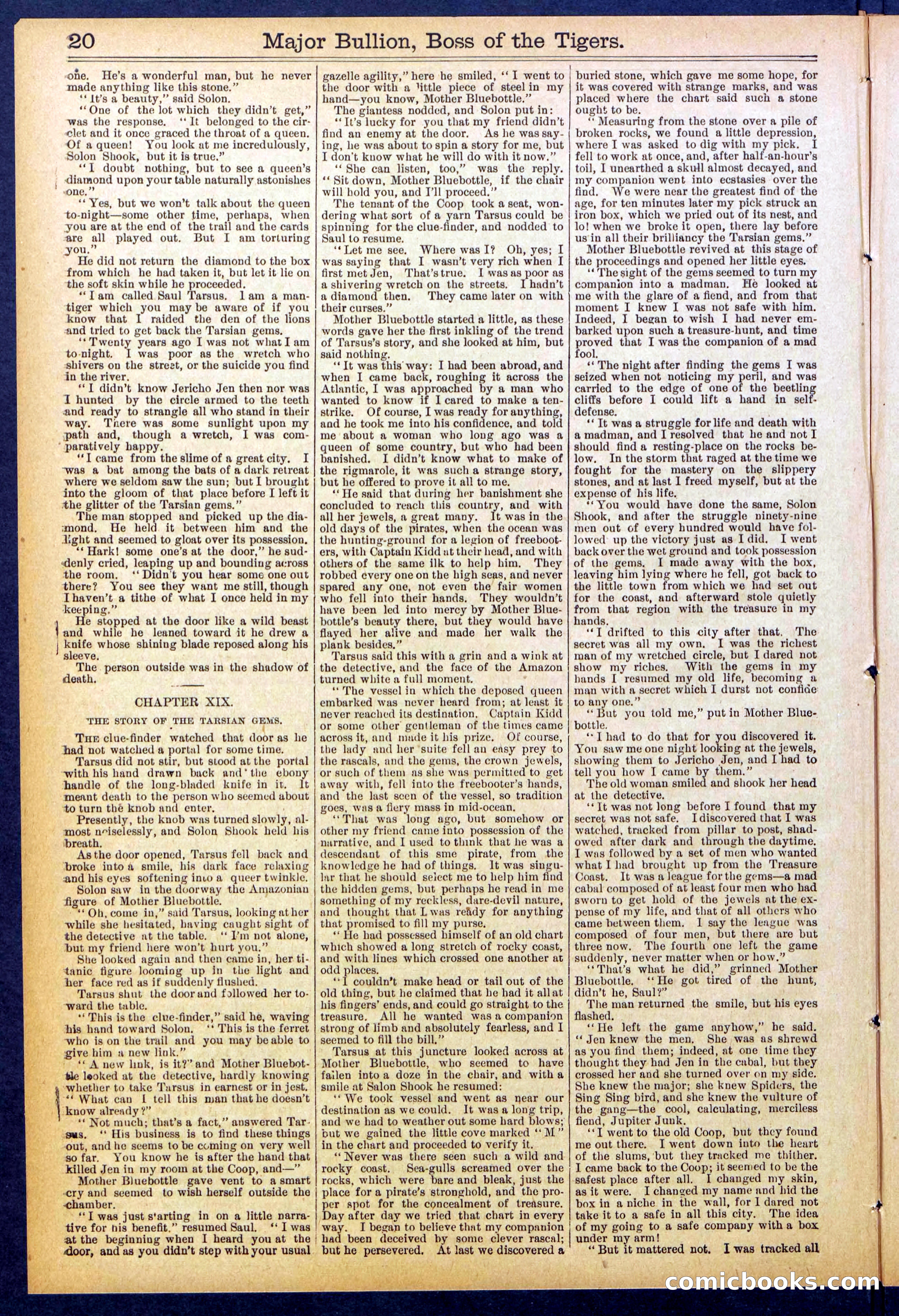 Beadle's Dime Library No. 840: Major Bullion, Boss of the Tigers — page 20 of 32
