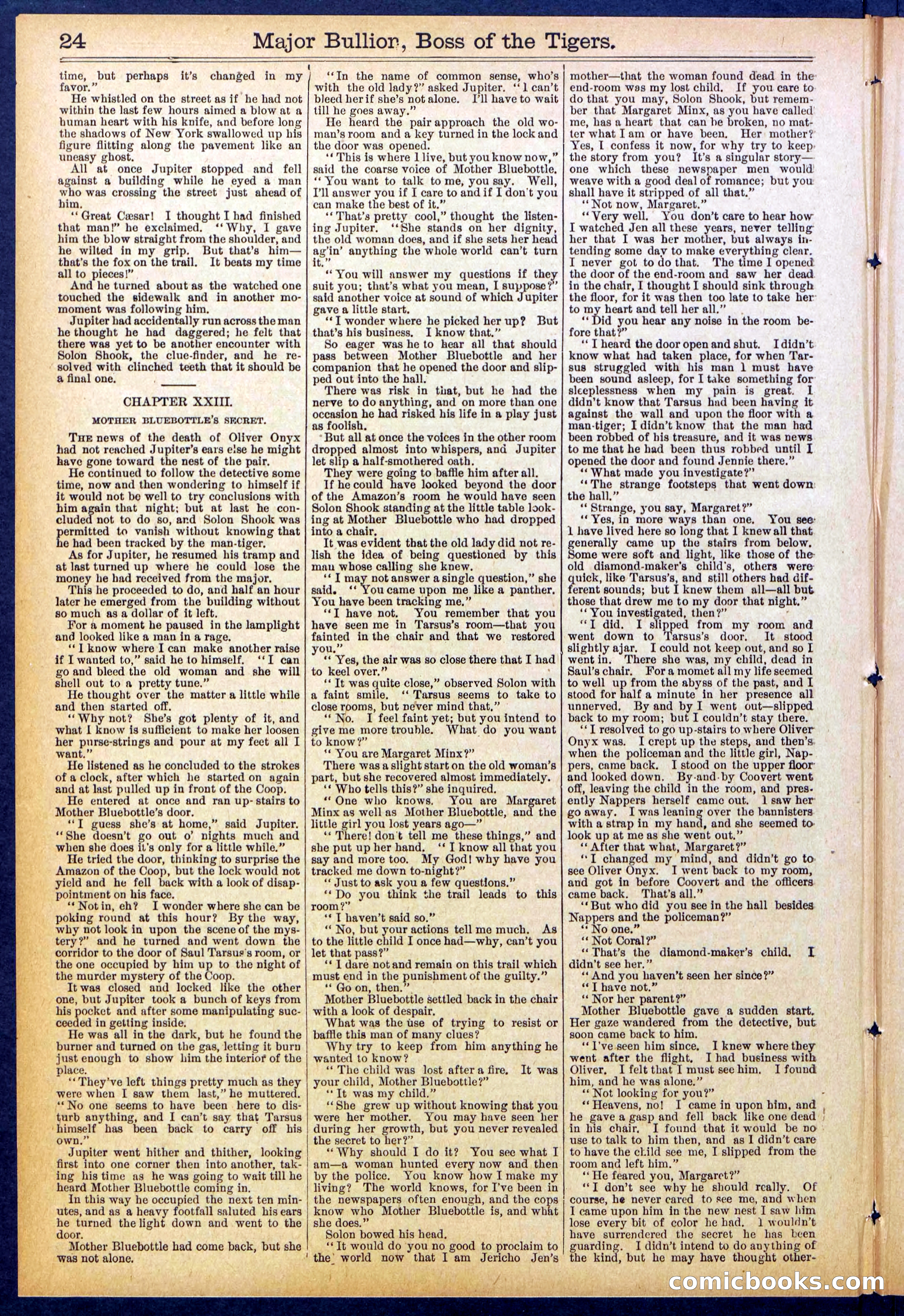 Beadle's Dime Library No. 840: Major Bullion, Boss of the Tigers — page 24 of 32