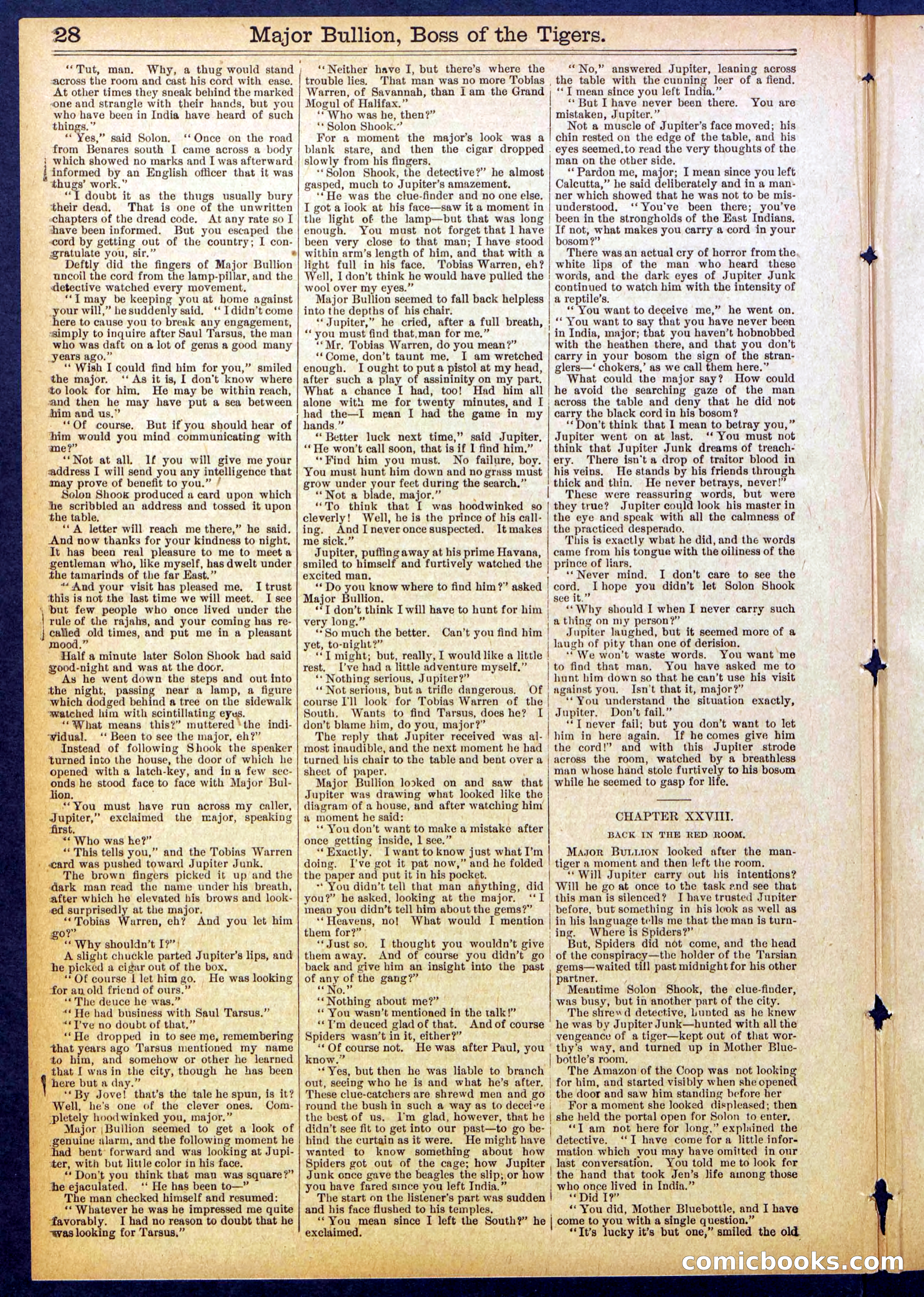 Beadle's Dime Library No. 840: Major Bullion, Boss of the Tigers — page 28 of 32