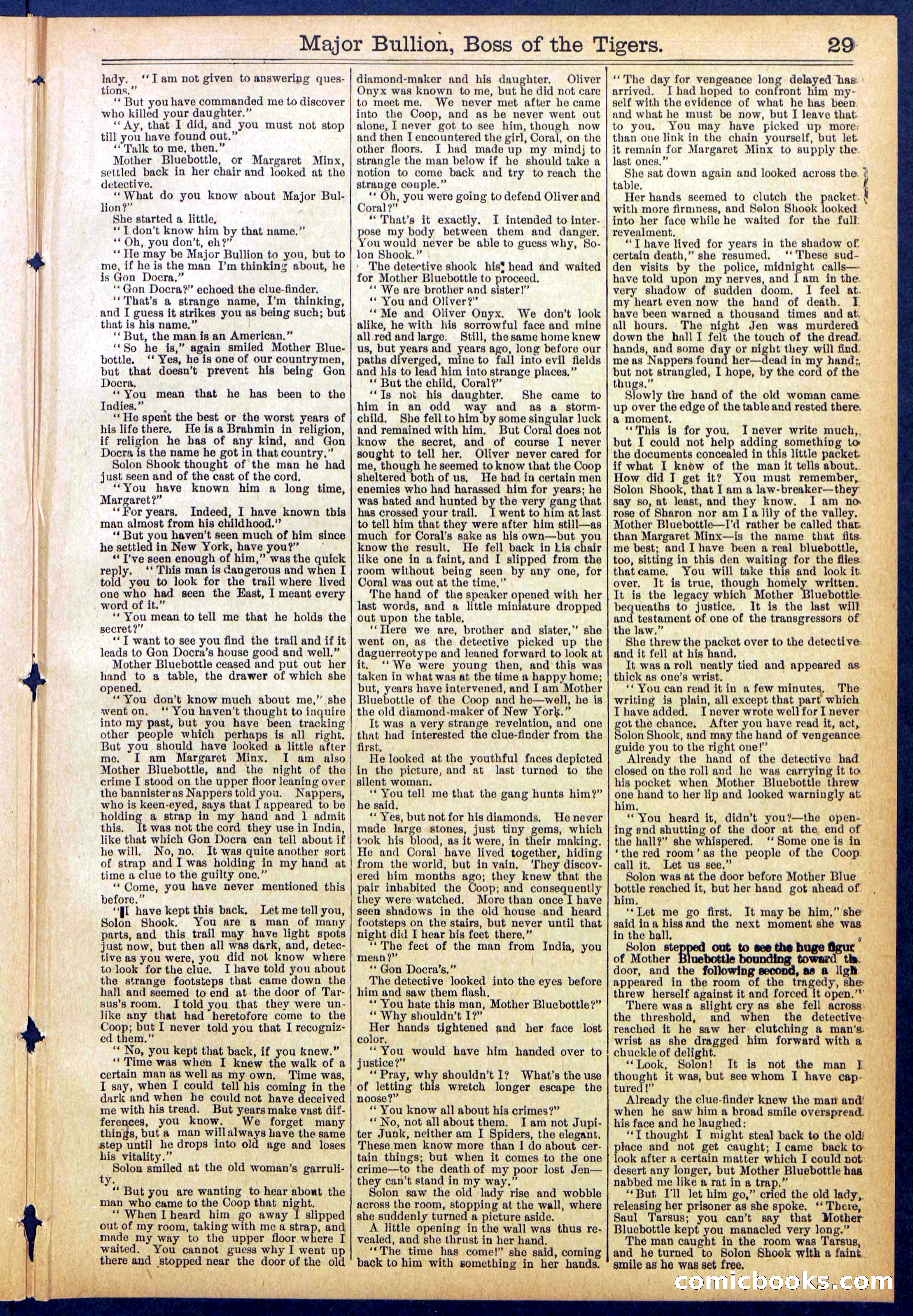 Beadle's Dime Library No. 840: Major Bullion, Boss of the Tigers — page 29 of 32