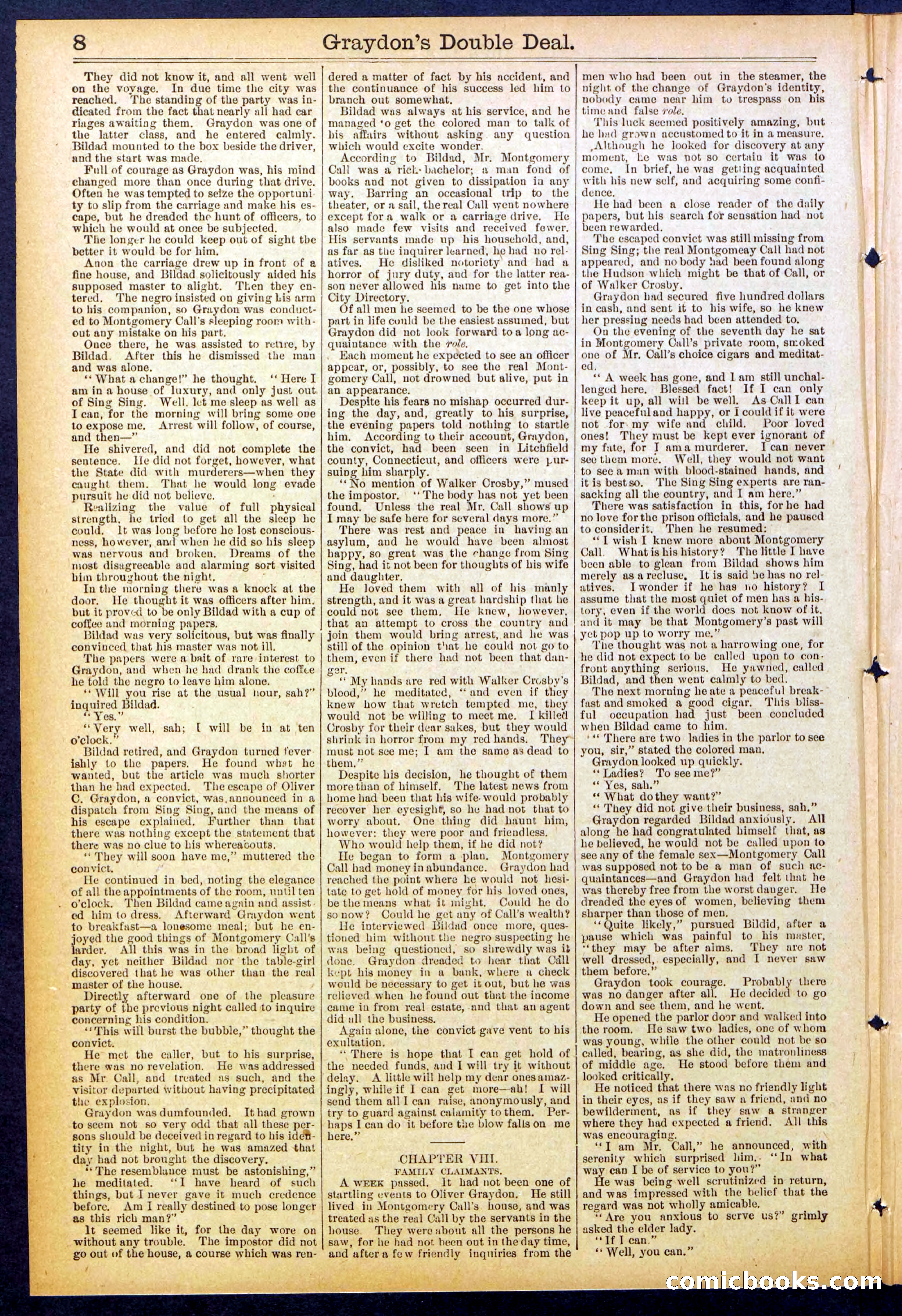 Beadle's Dime Library No. 841 — page 8 of 32