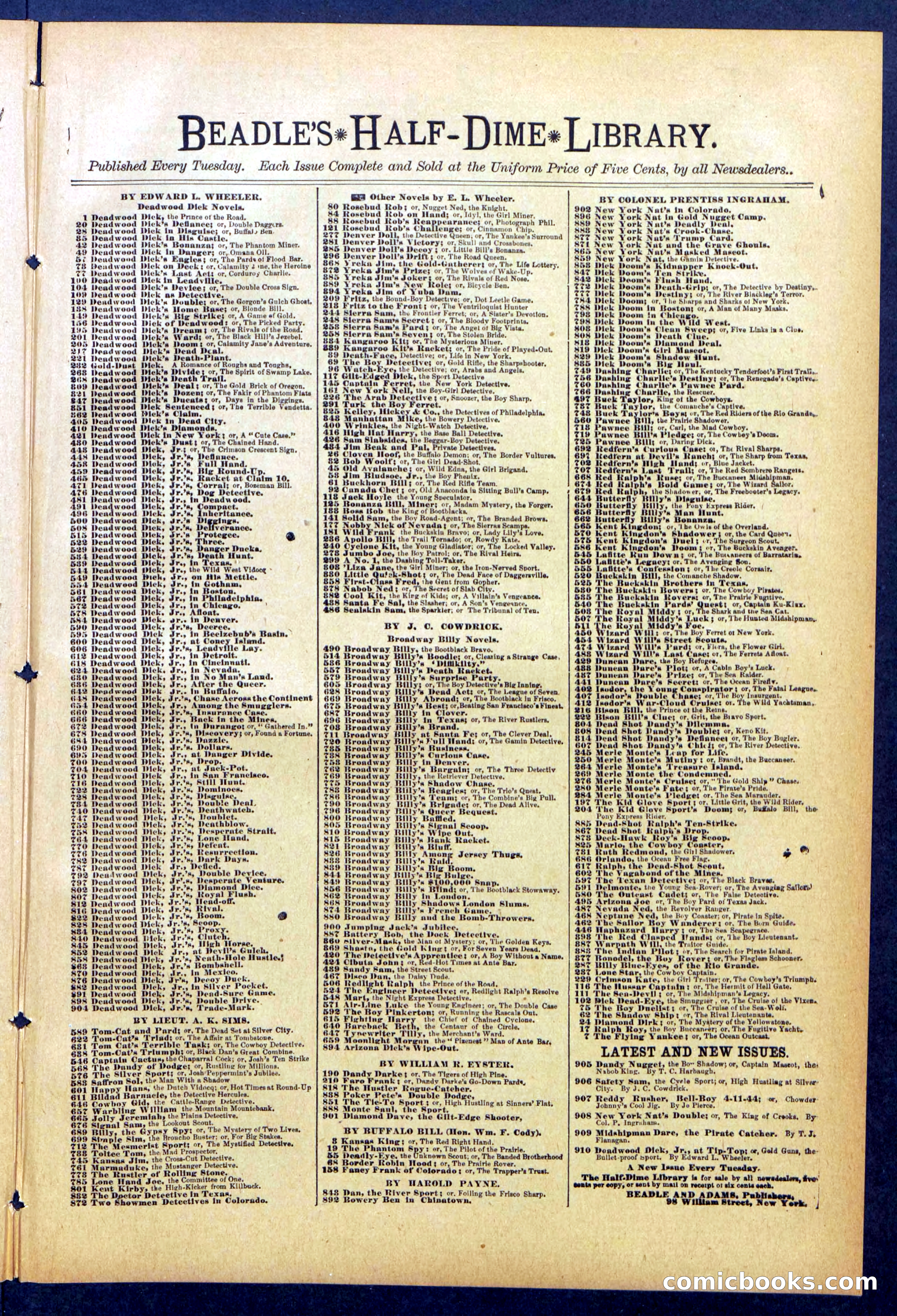 Beadle's New York Dime Library No. 842 — page 29 of 32
