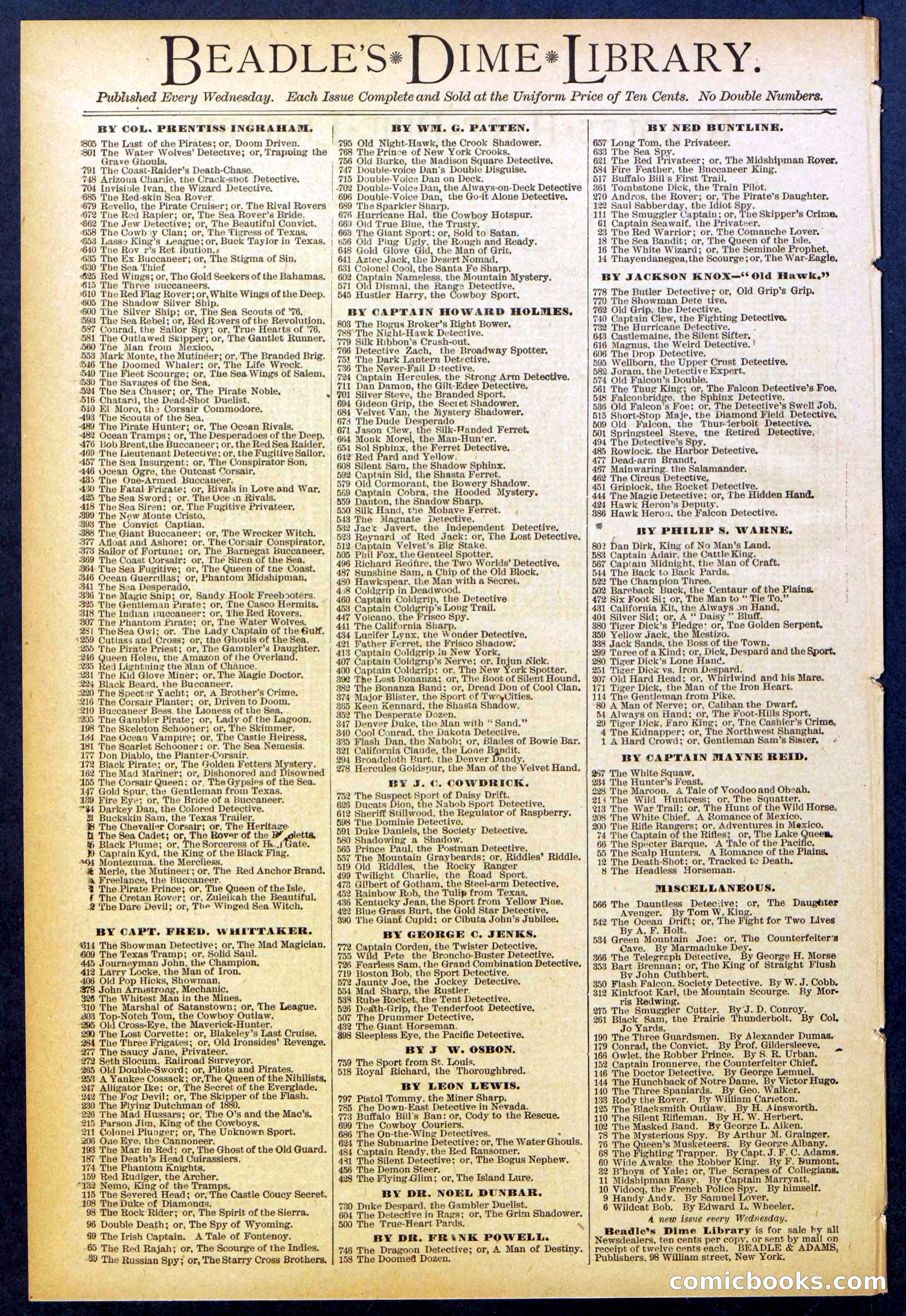 Beadle's New York Dime Library No. 842 — page 30 of 32