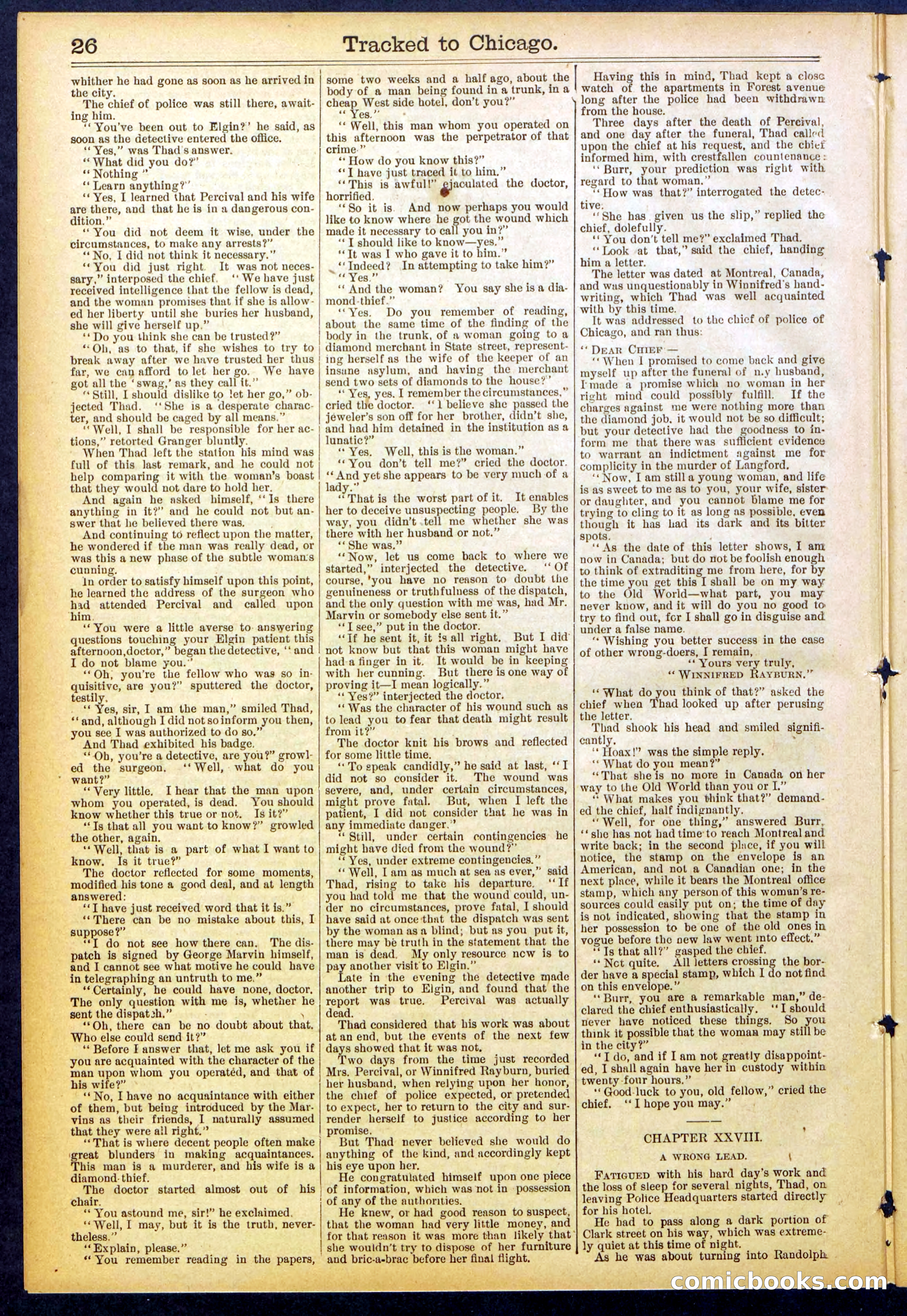 Beadle's New York Dime Library No. 844 — page 26 of 32
