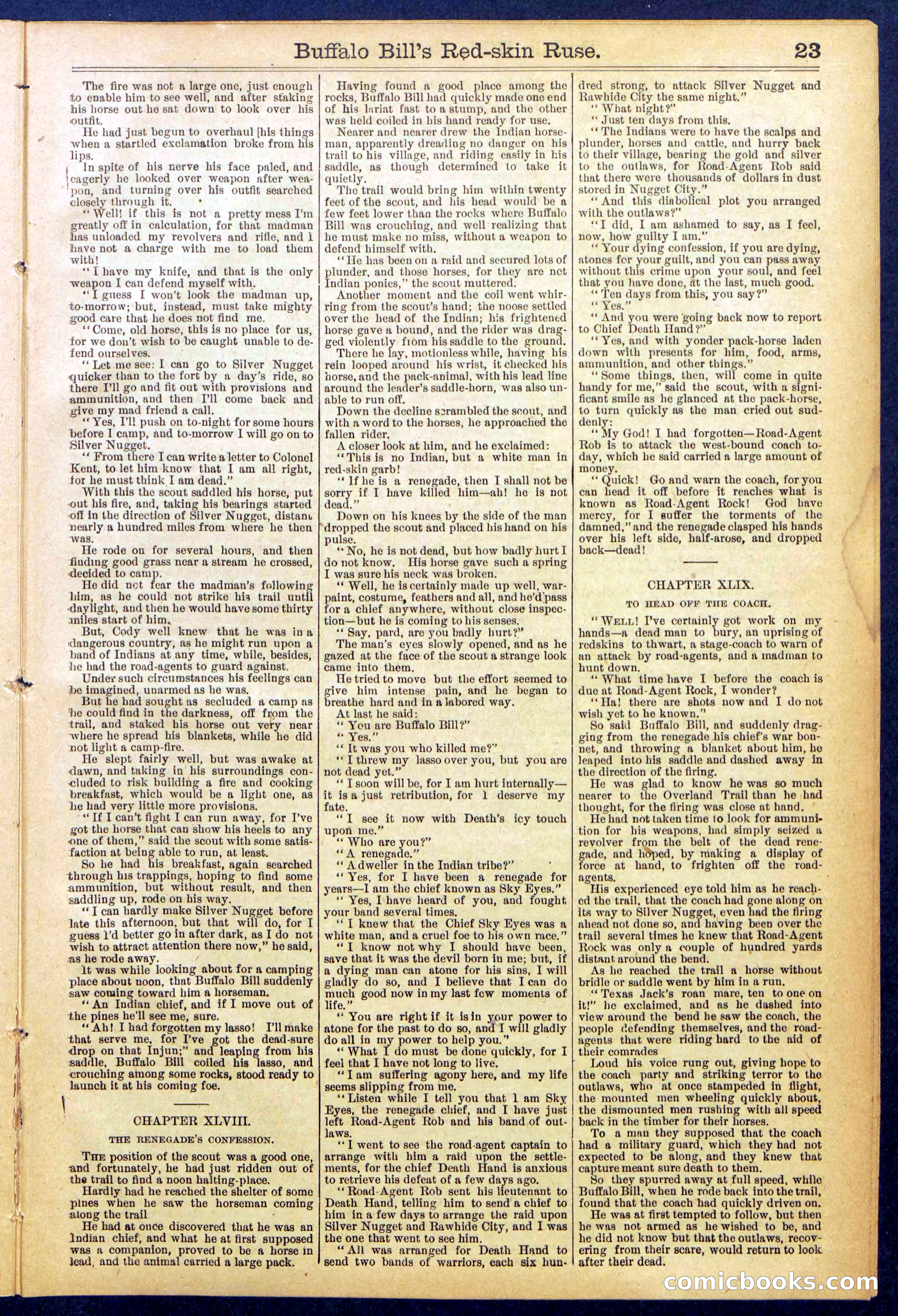Beadle's Dime Library No. 845 — page 23 of 32