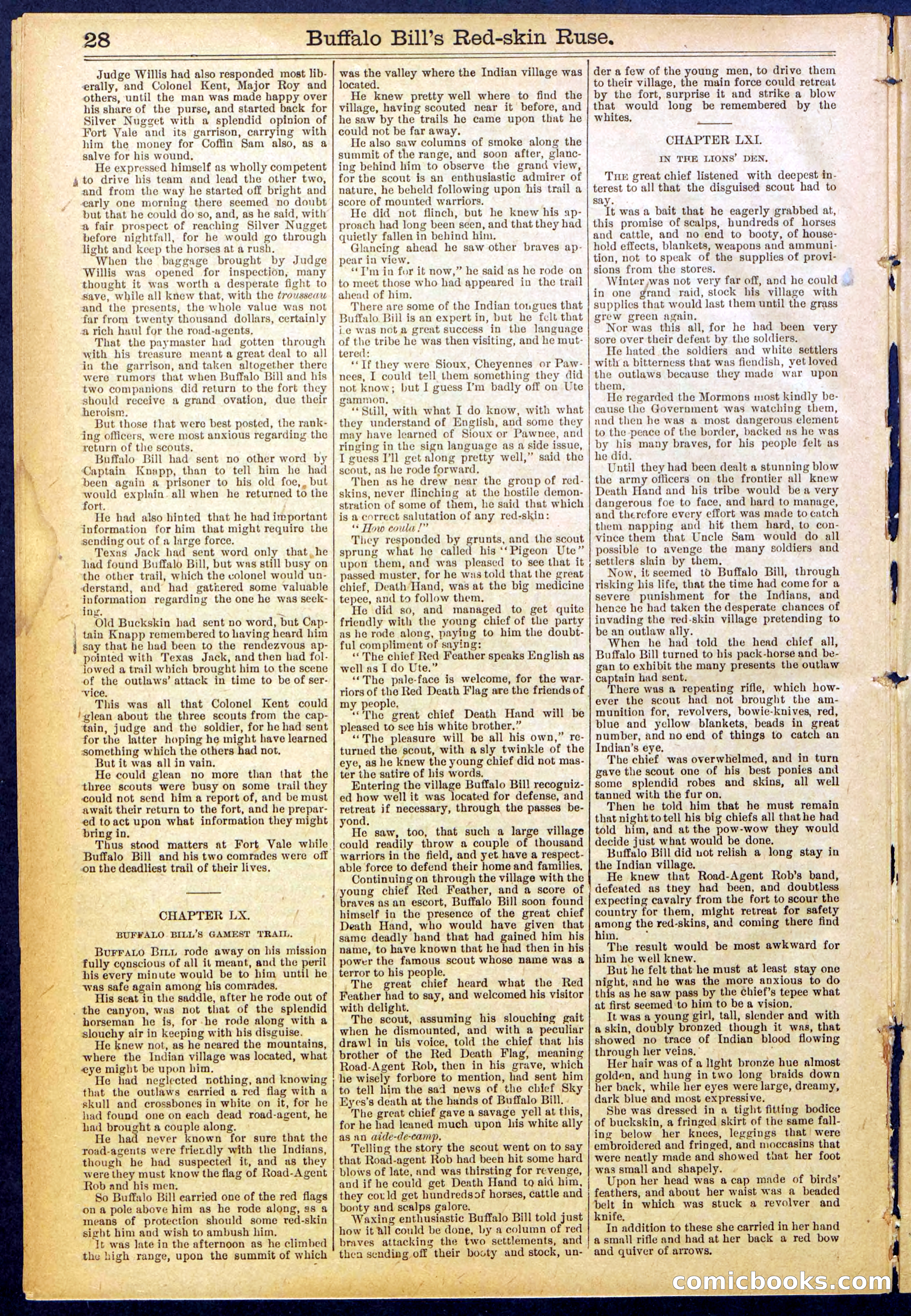 Beadle's Dime Library No. 845 — page 28 of 32