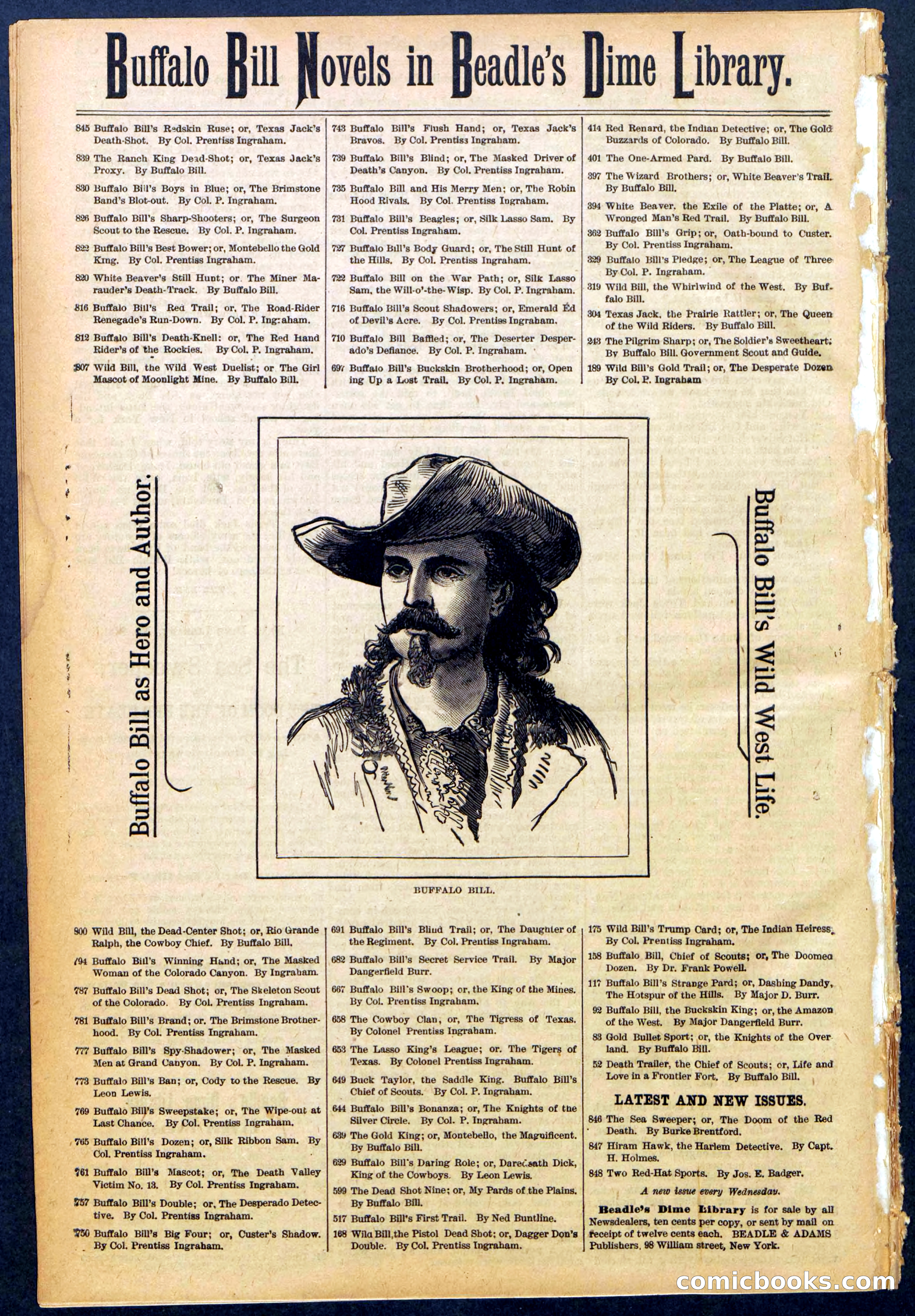 Beadle's Dime Library No. 845 — page 32 of 32