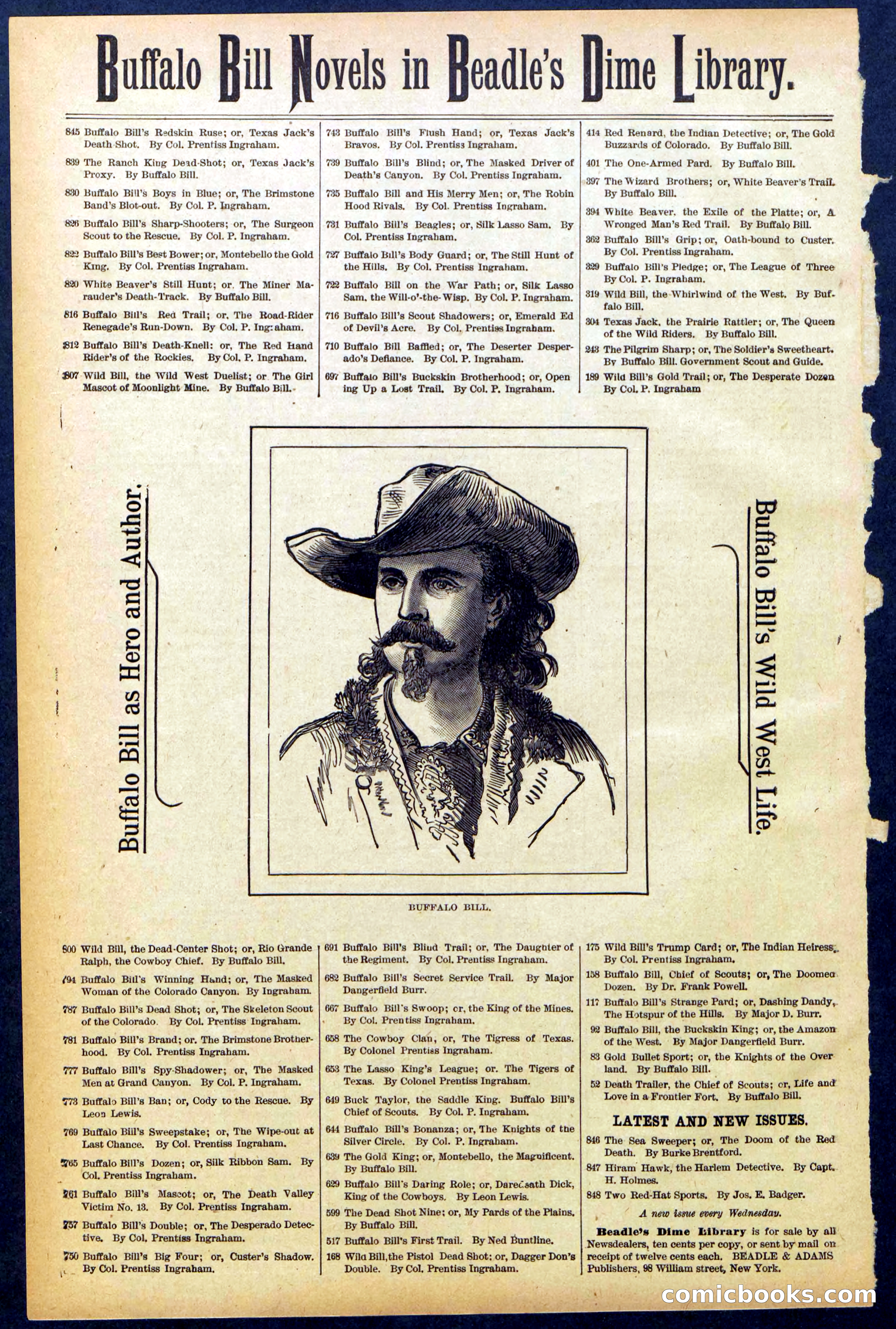 Beadle's Dime Library No. 846 — page 32 of 32