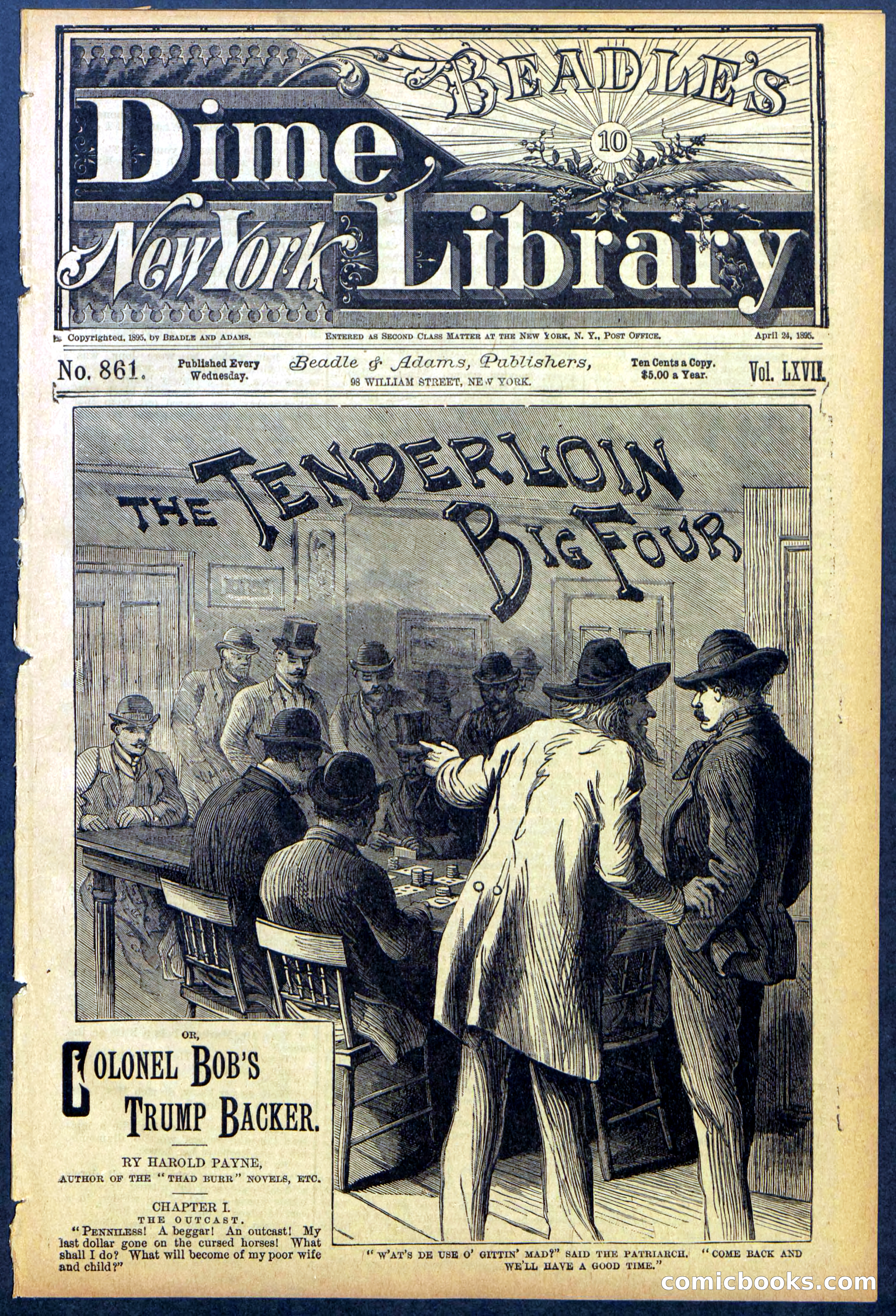 Beadle's New York Dime Library No. 861 — page 1 of 32