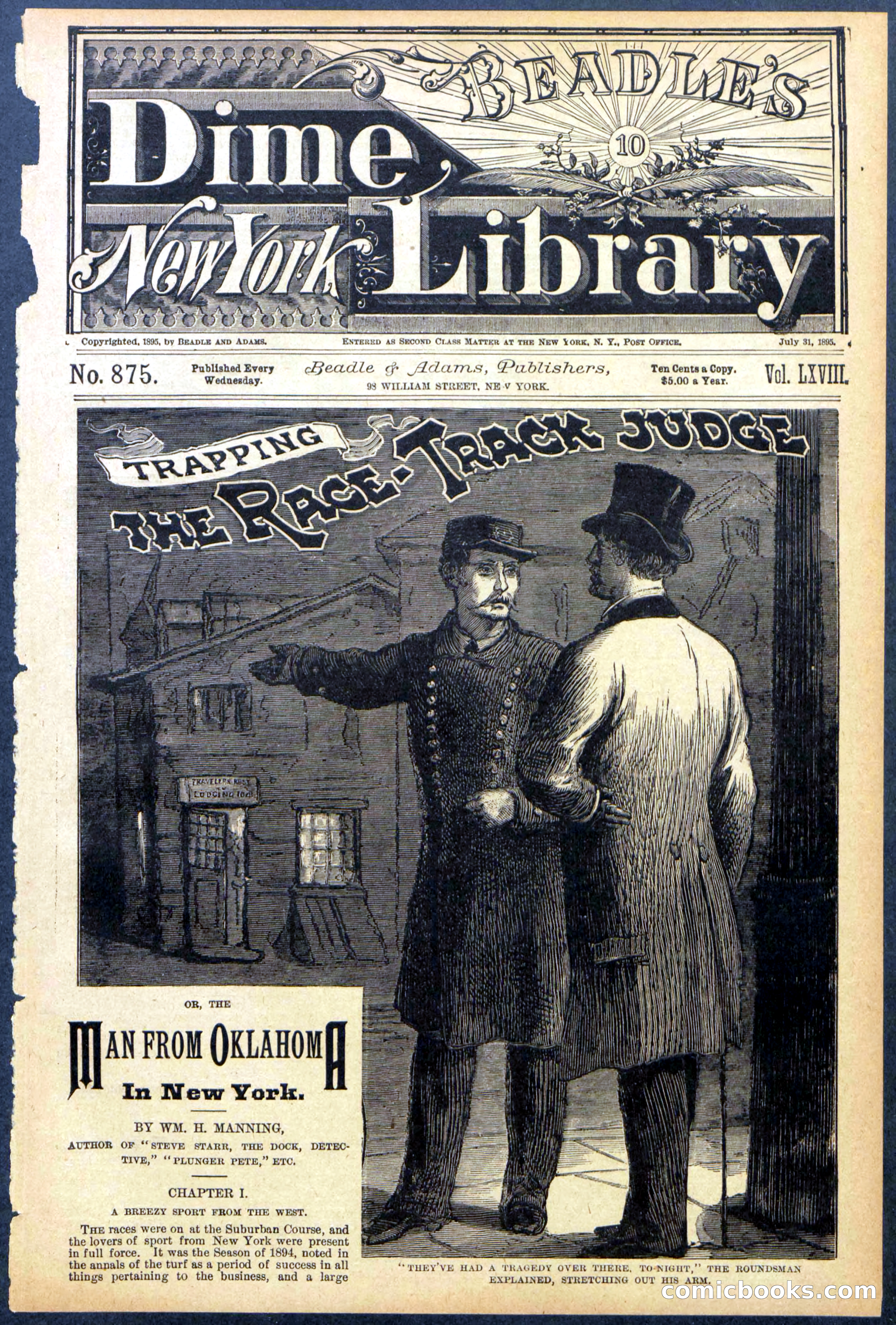 Beadle's New York Dime Library No. 875 — page 1 of 32