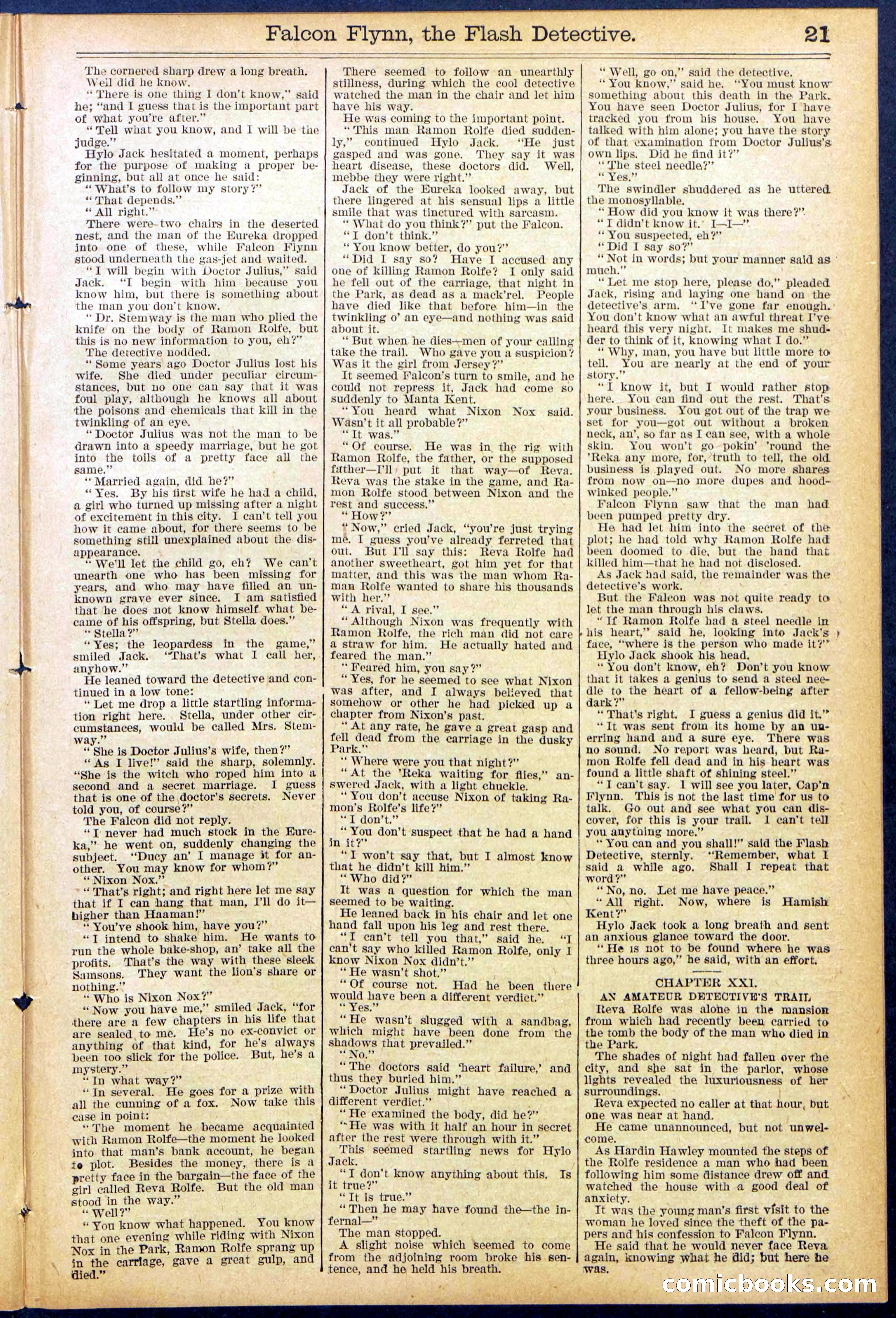 Beadle's Dime Library No. 879 — page 21 of 32