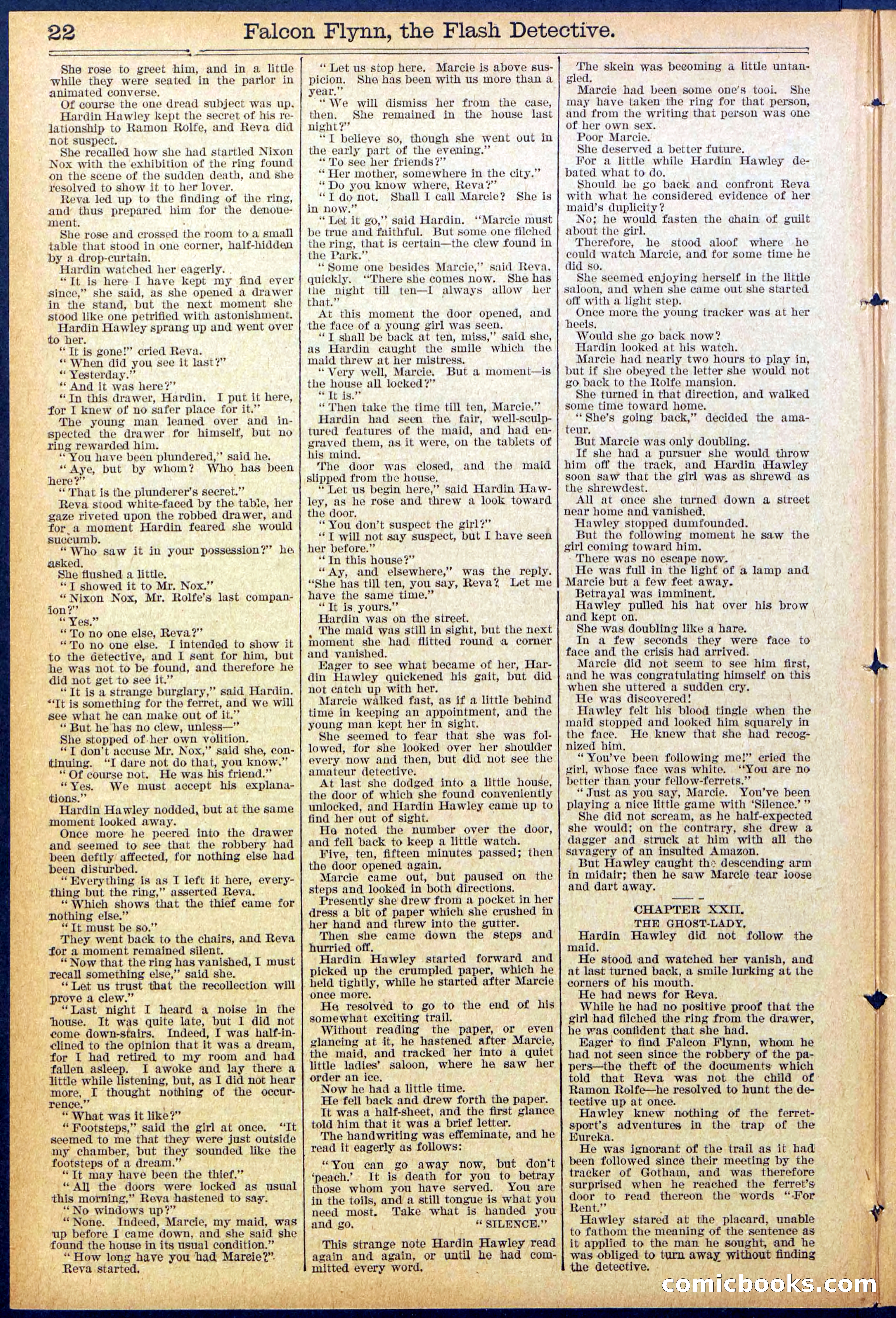Beadle's Dime Library No. 879 — page 22 of 32