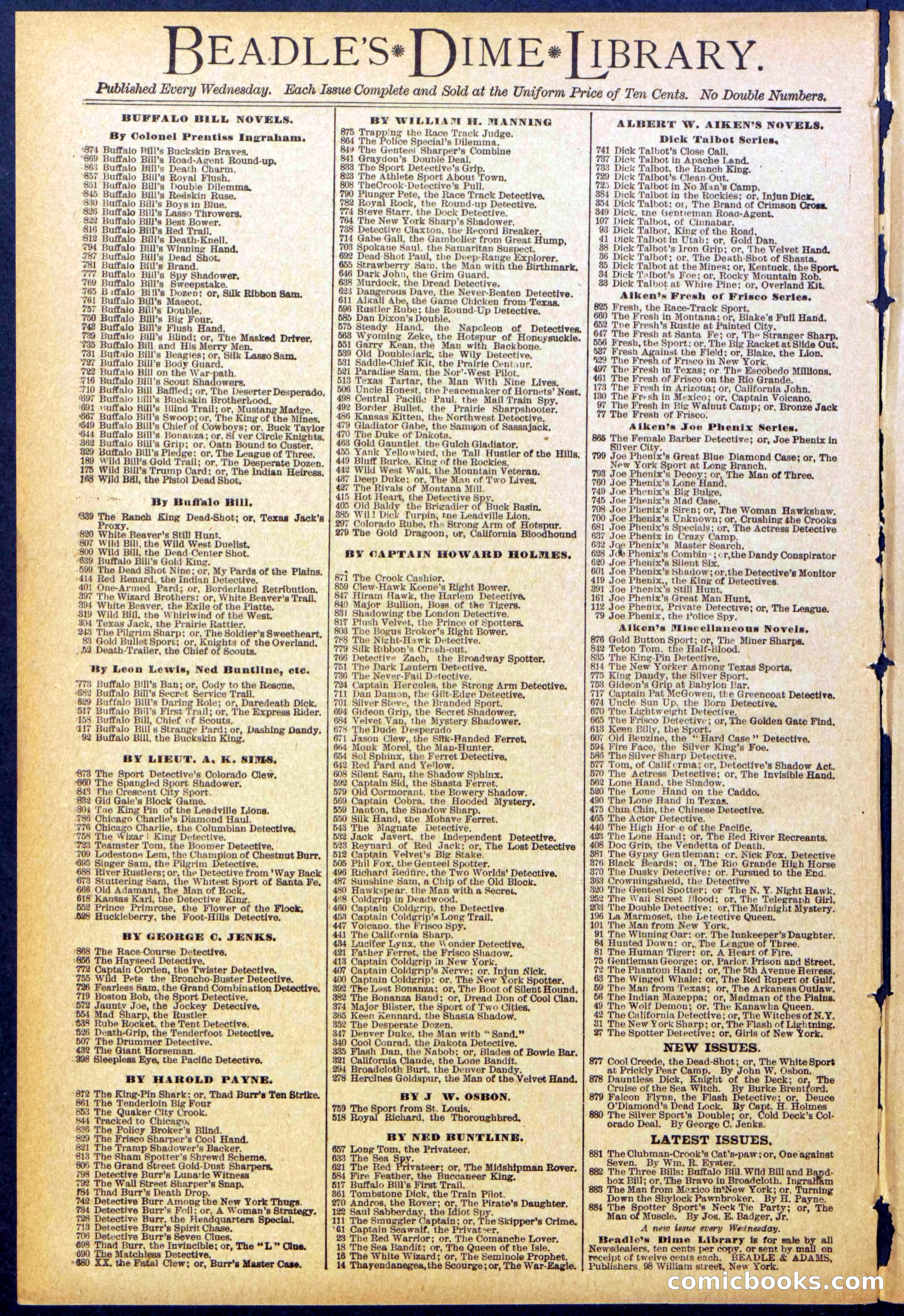 Beadle's New York Dime Library, No. 882 — page 30 of 32