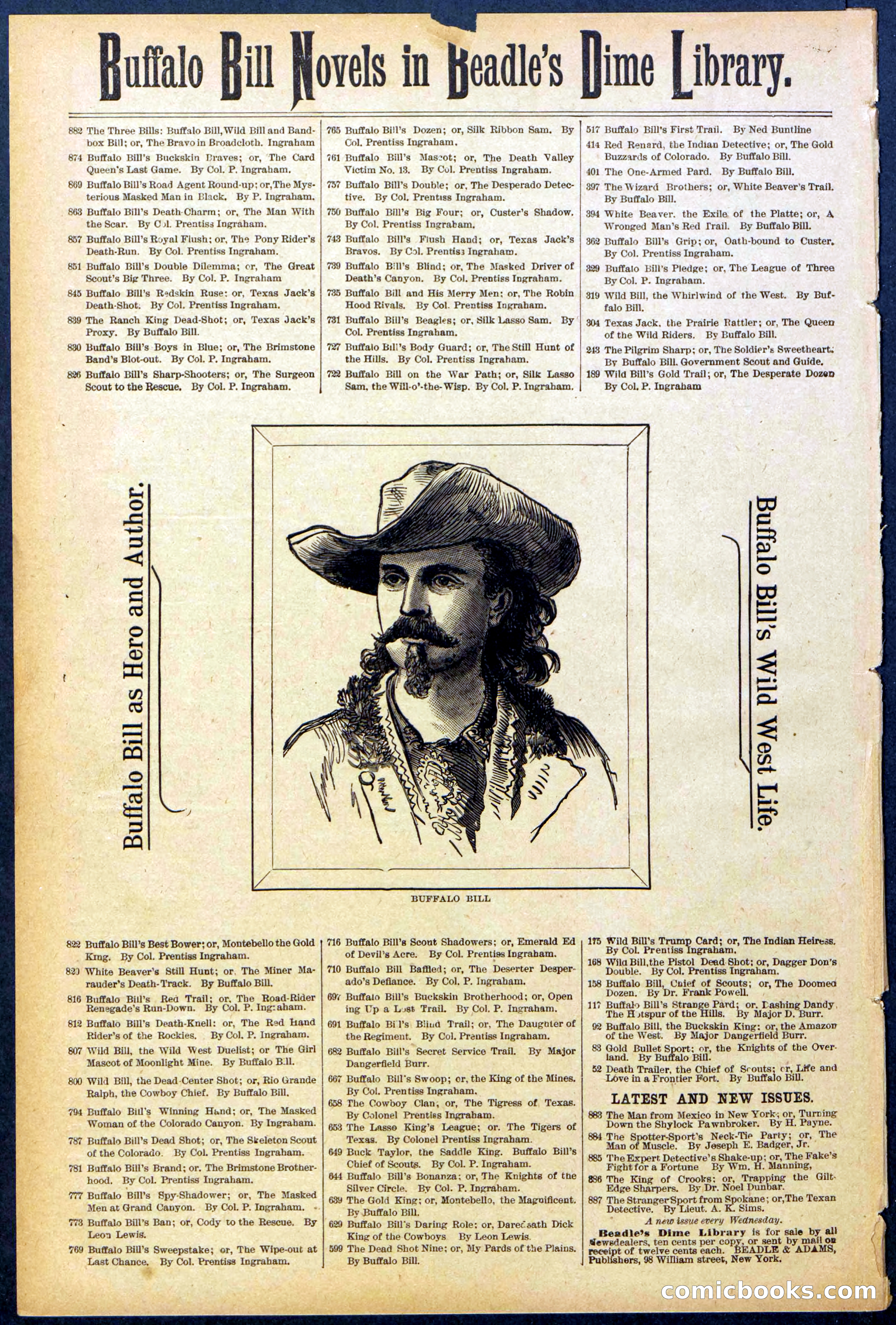 Beadle's New York Dime Library, No. 882 — page 32 of 32