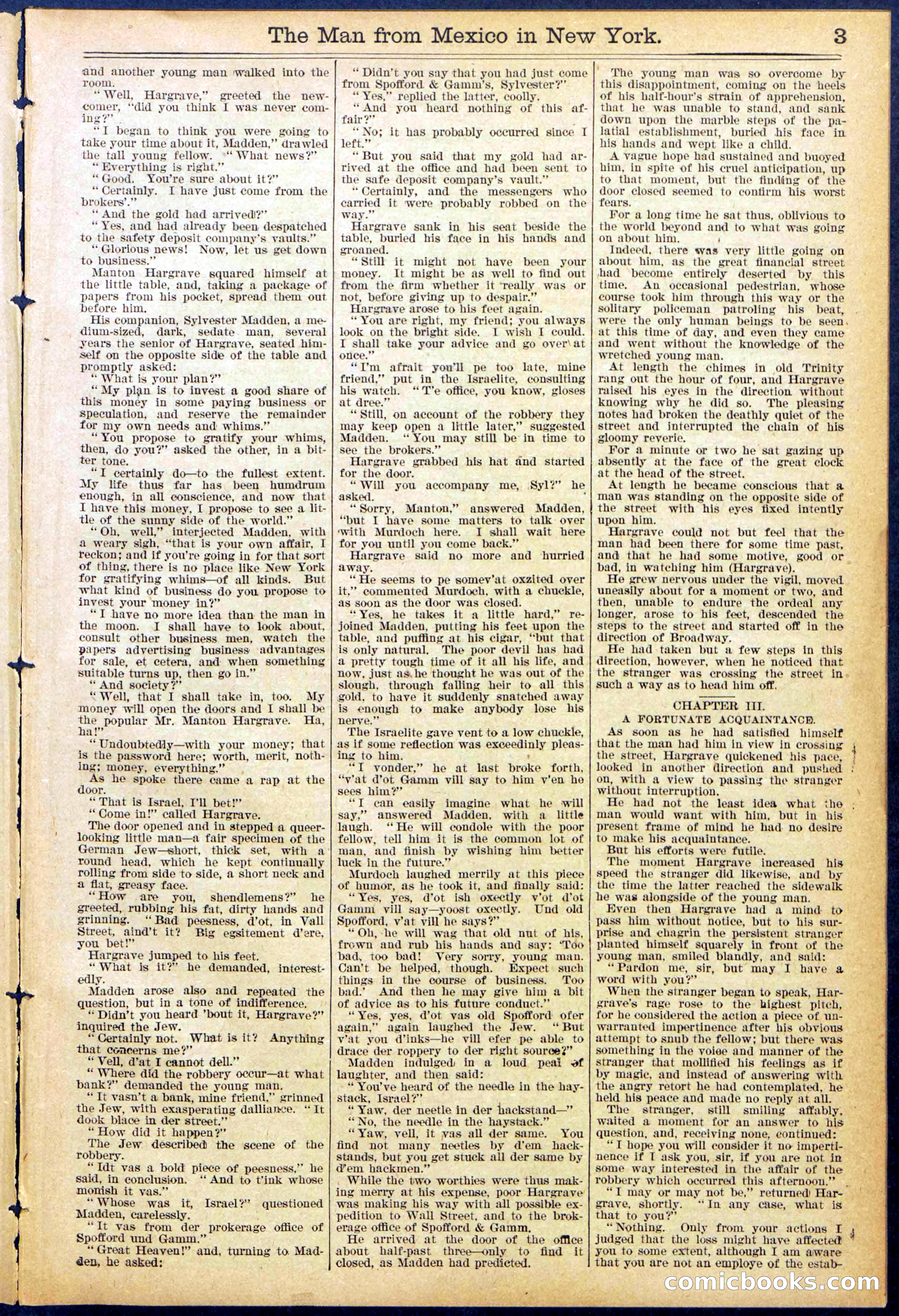 Beadle's New York Dime Library No. 883 — page 3 of 32