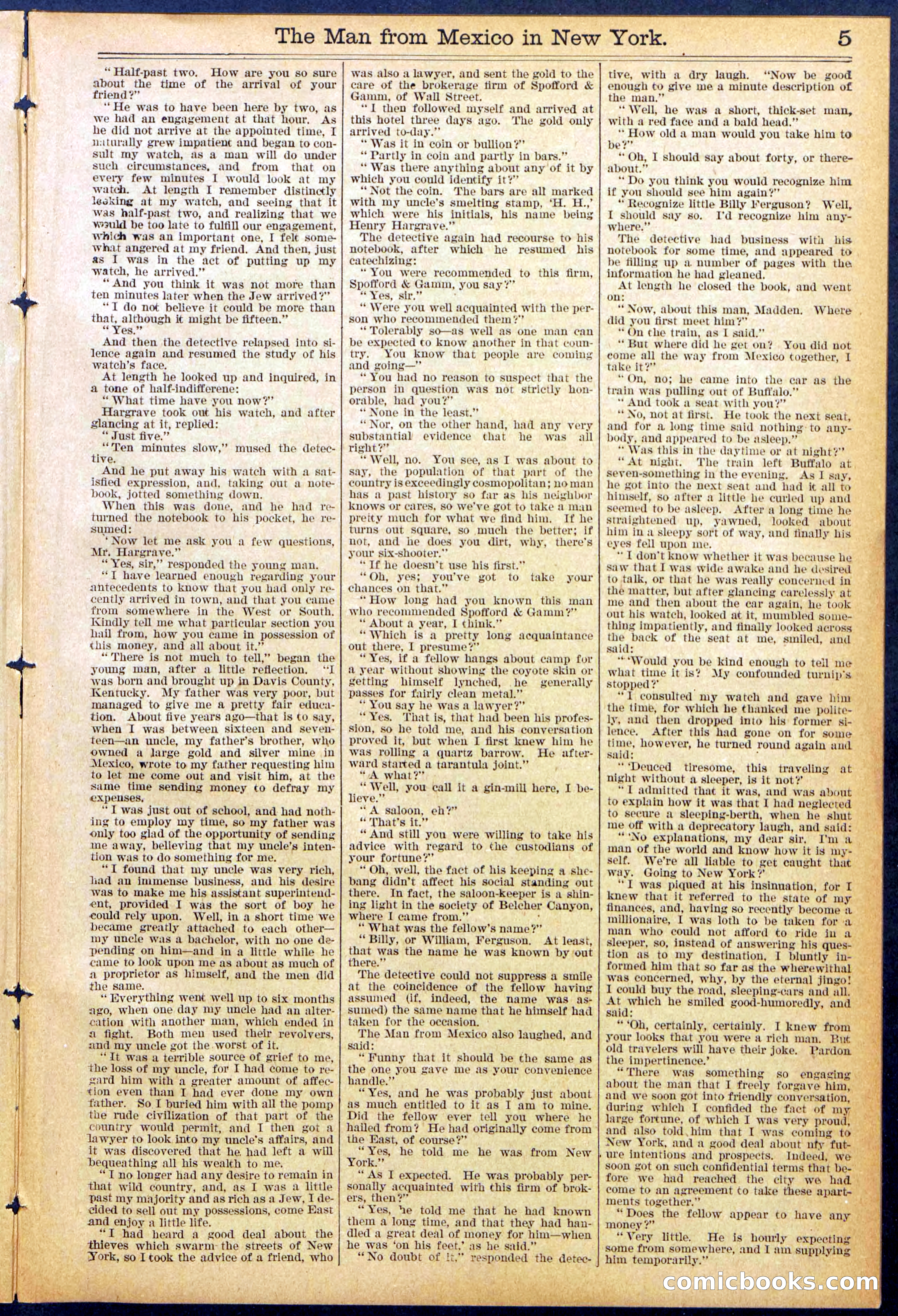 Beadle's New York Dime Library No. 883 — page 5 of 32