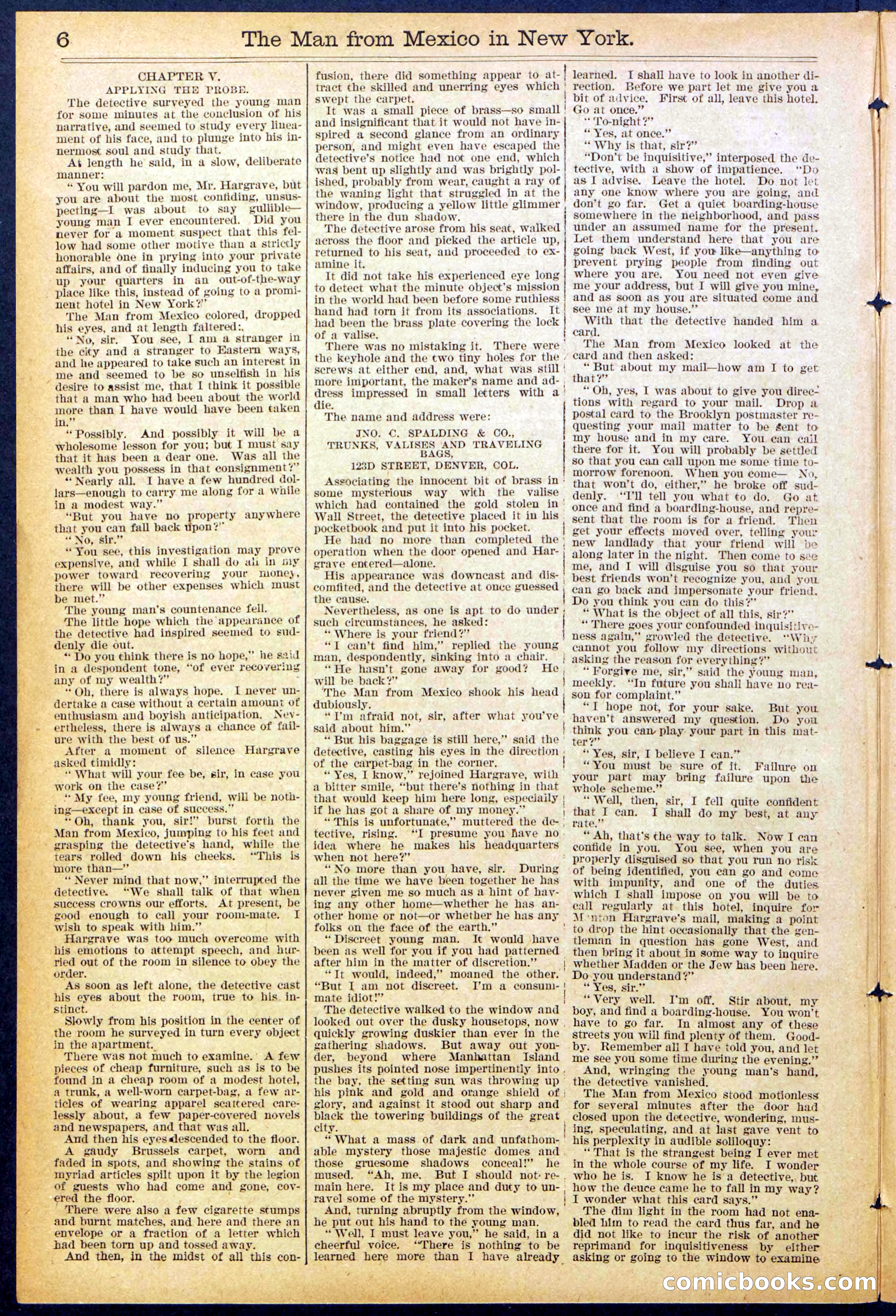 Beadle's New York Dime Library No. 883 — page 6 of 32