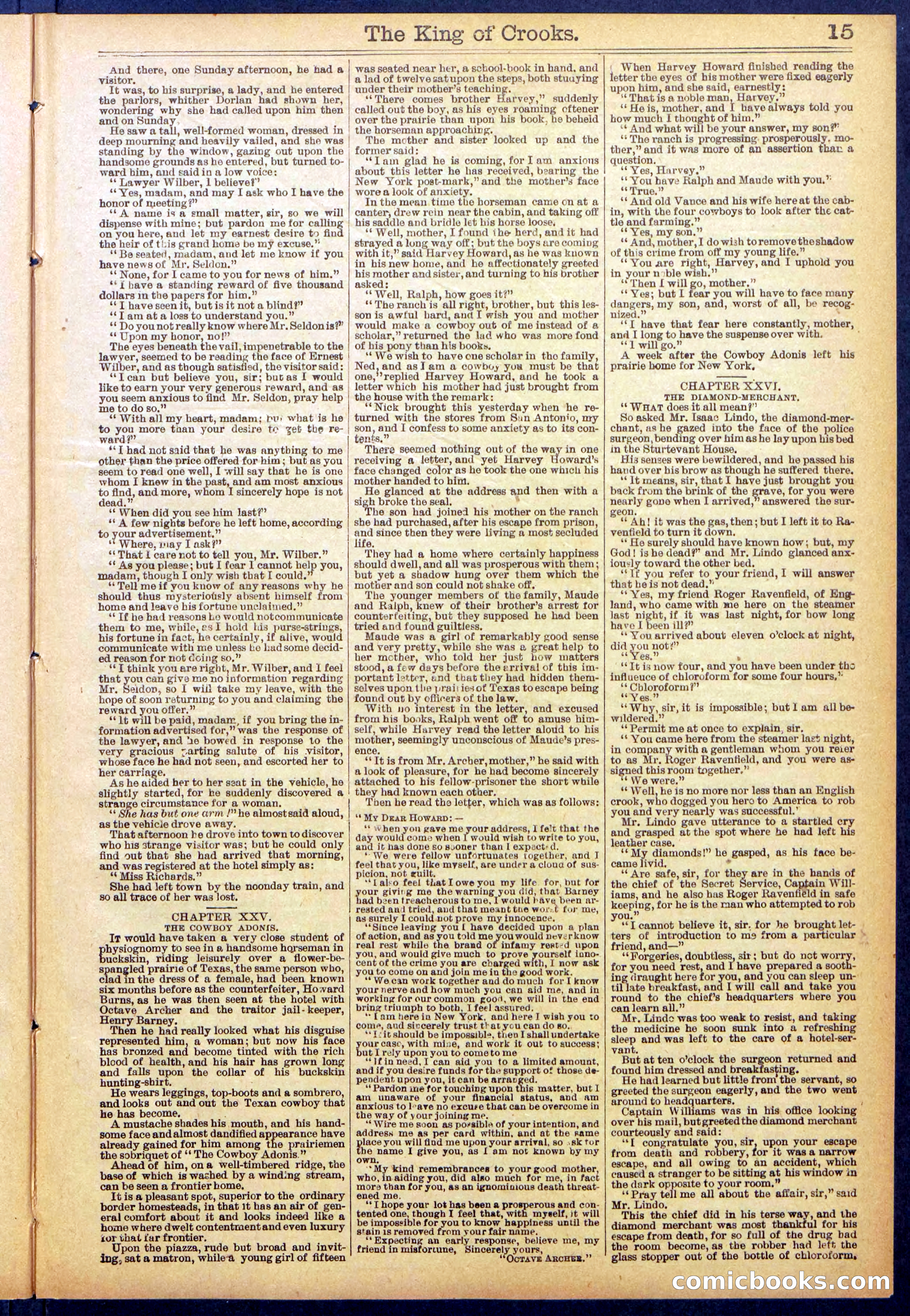 Beadle's New York Dime Library No. 886 — page 15 of 32