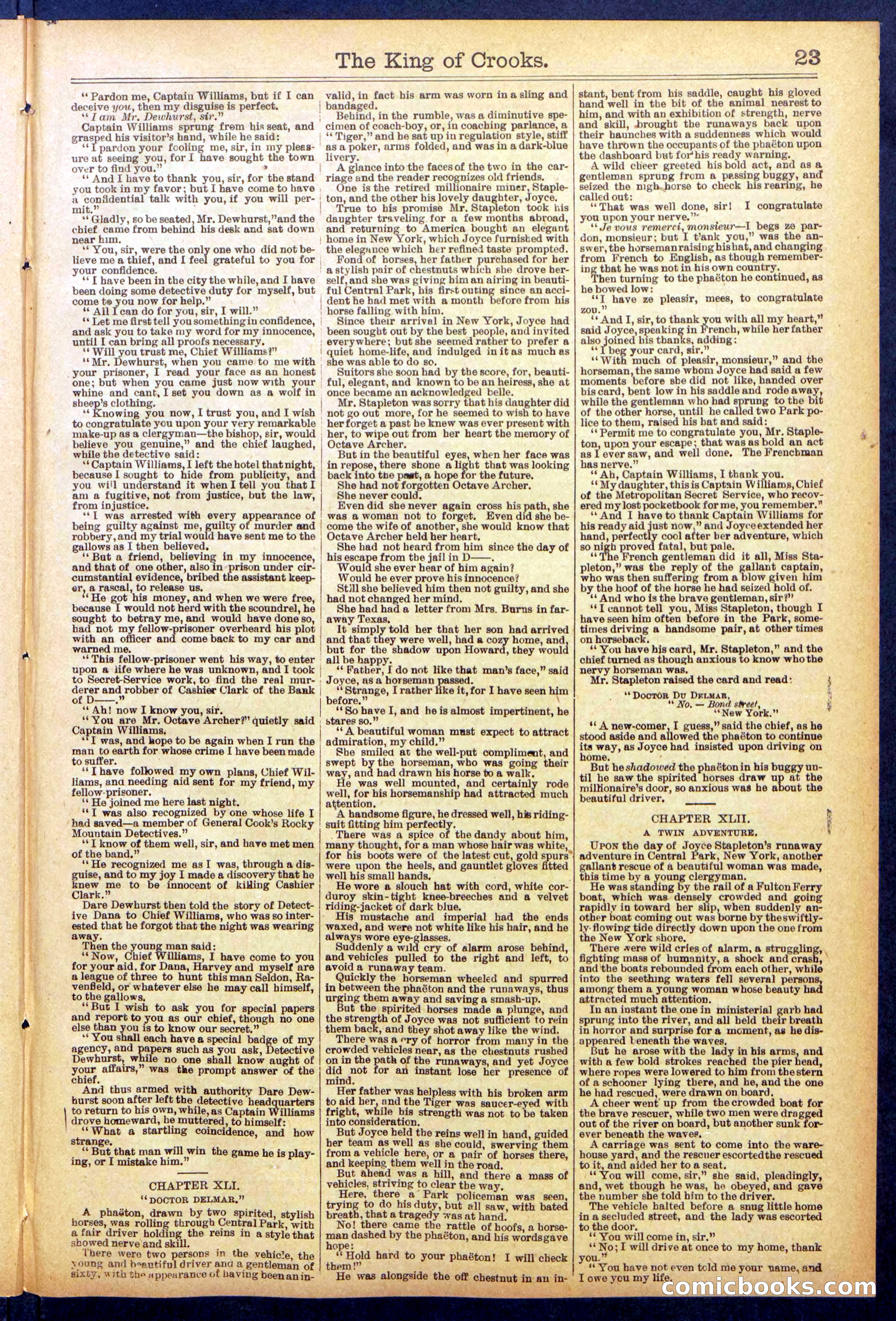 Beadle's New York Dime Library No. 886 — page 23 of 32