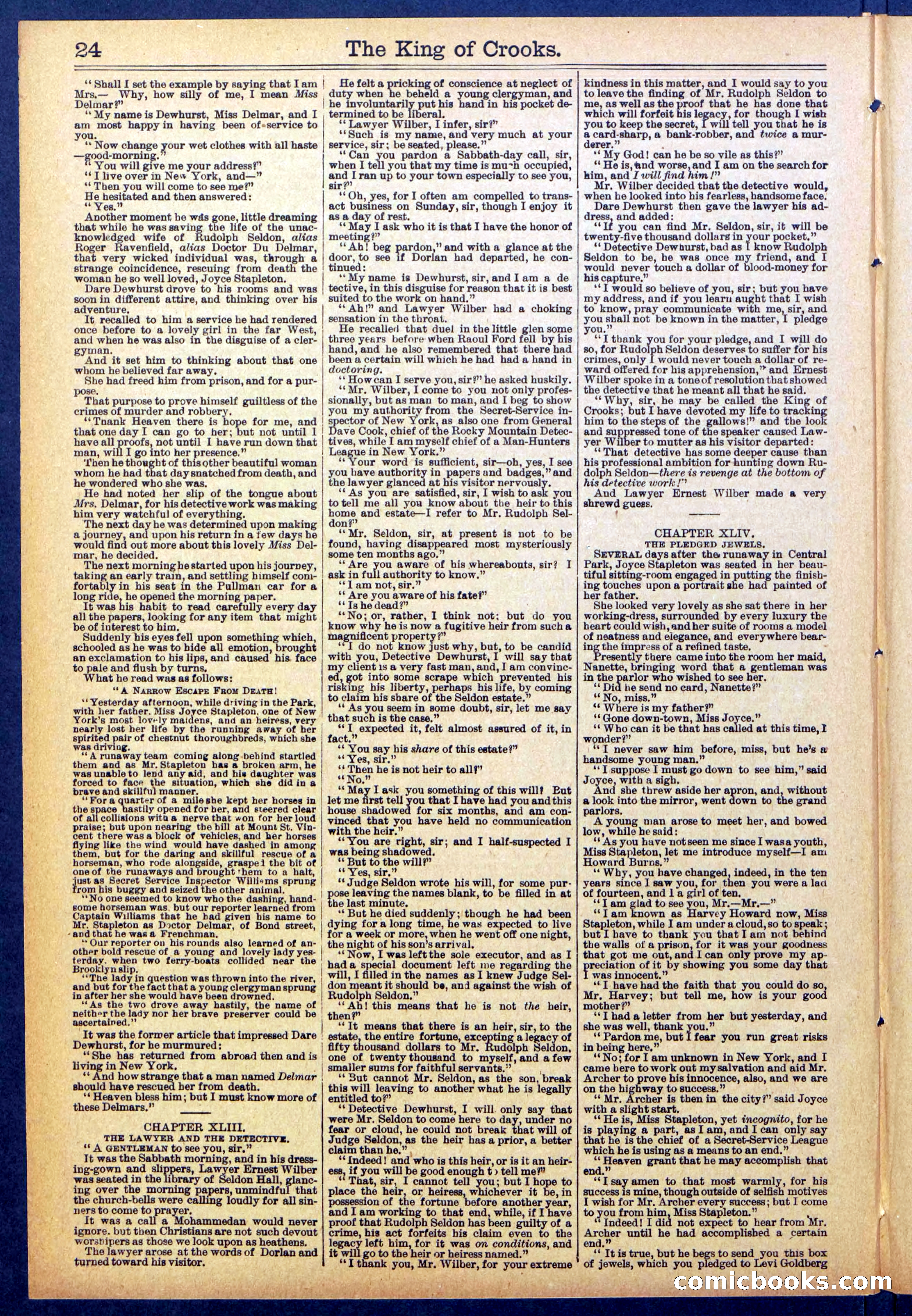 Beadle's New York Dime Library No. 886 — page 24 of 32